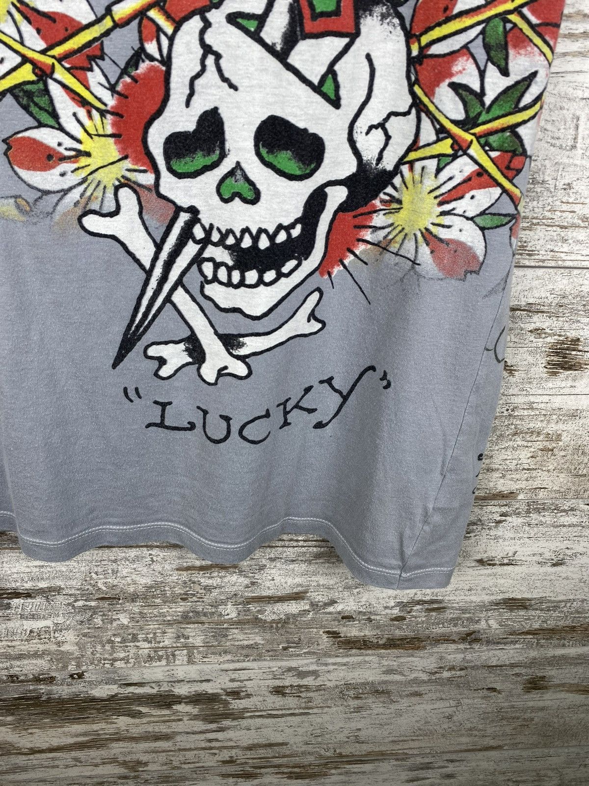 Ed Hardy × Vintage Mens Vintage Ed Hardy T Shirt by Christian Audigier y2k rare Size US XL / EU 56 / 4 - 7 Thumbnail