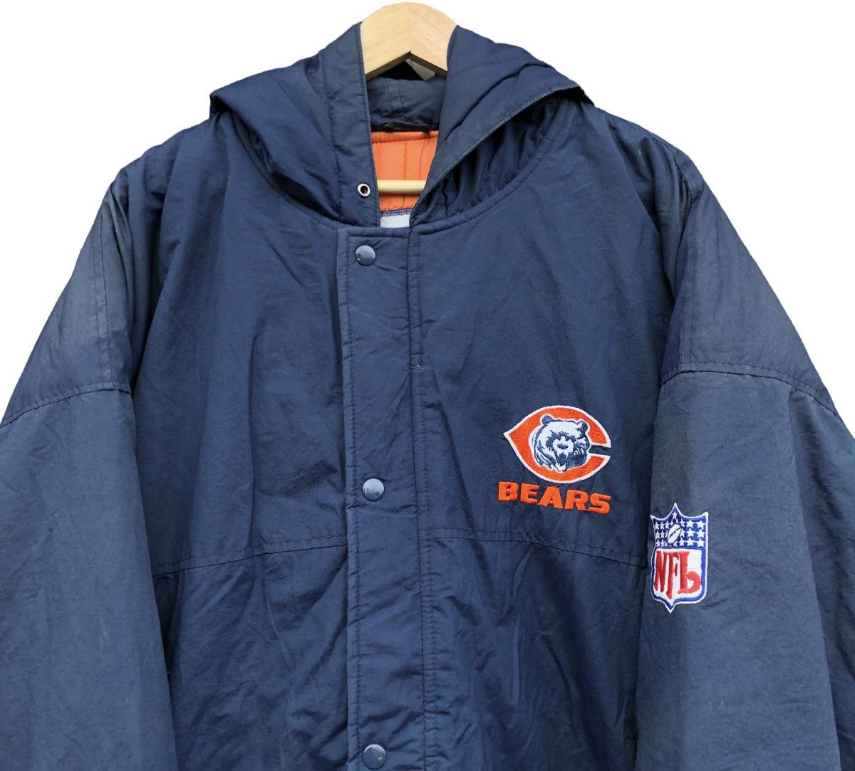 NFL × Starter × Vintage Vintage 90s NFL Chicago Bears hooded stadium jacket Size US XXL / EU 58 / 5 - 4 Thumbnail