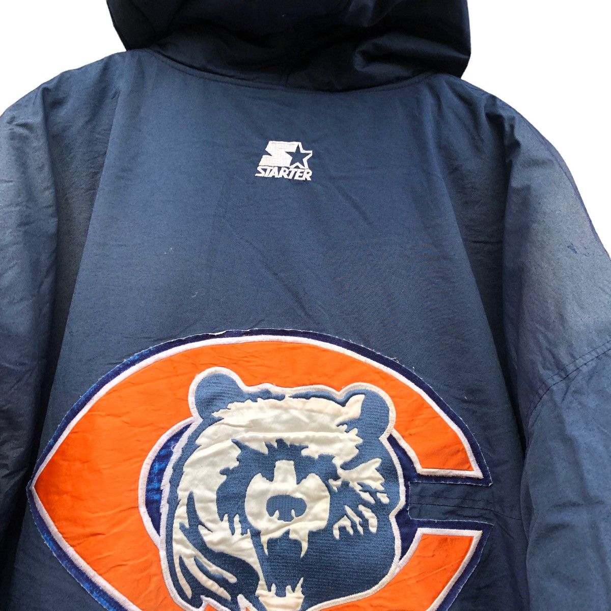 NFL × Starter × Vintage Vintage 90s NFL Chicago Bears hooded stadium jacket Size US XXL / EU 58 / 5 - 10 Thumbnail