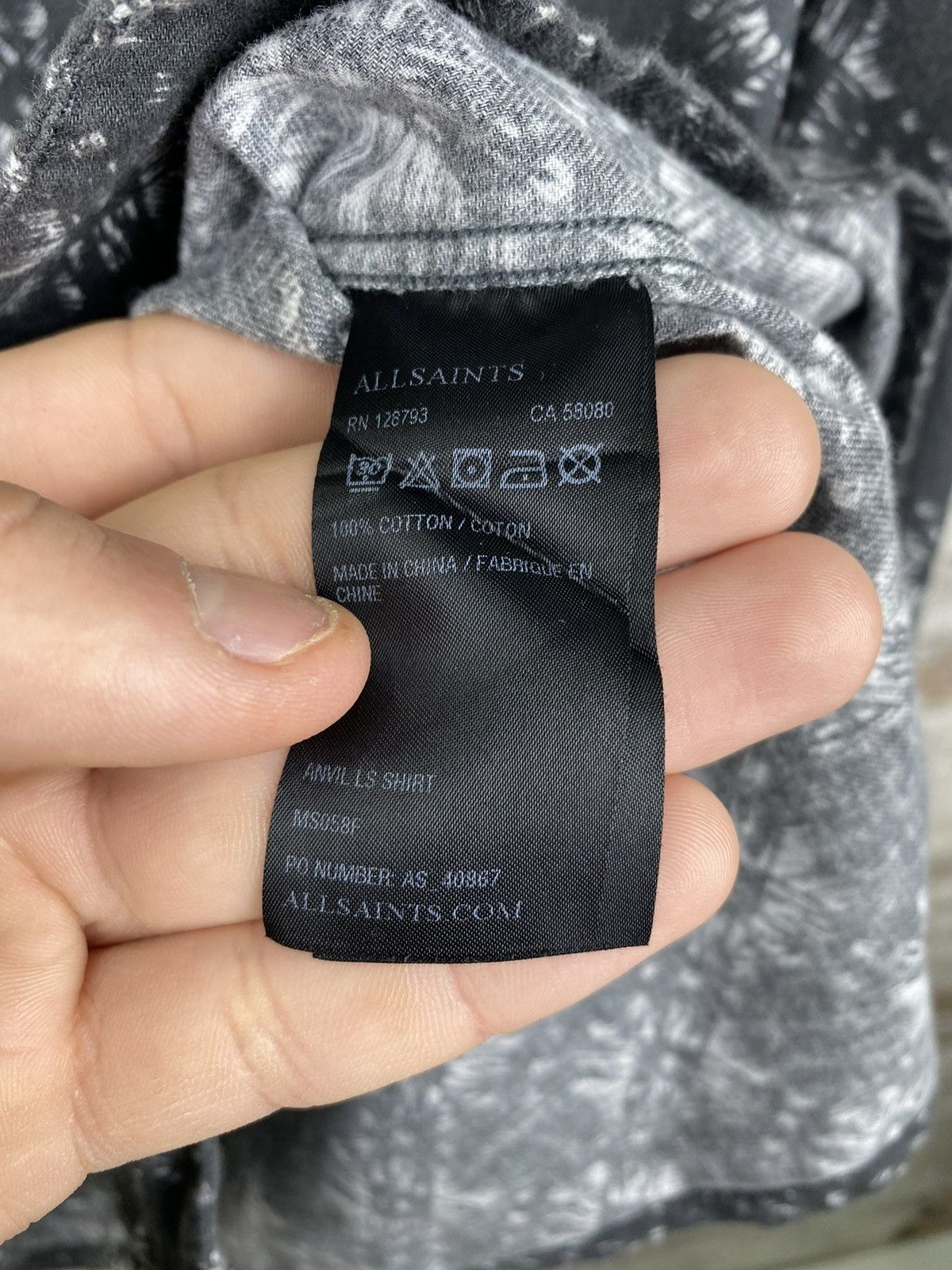 Allsaints × Japanese Brand Mens AllSaints ANVIL LS SHIRT Button Up Luxury tshirt crazy Size US S / EU 44-46 / 1 - 5 Thumbnail
