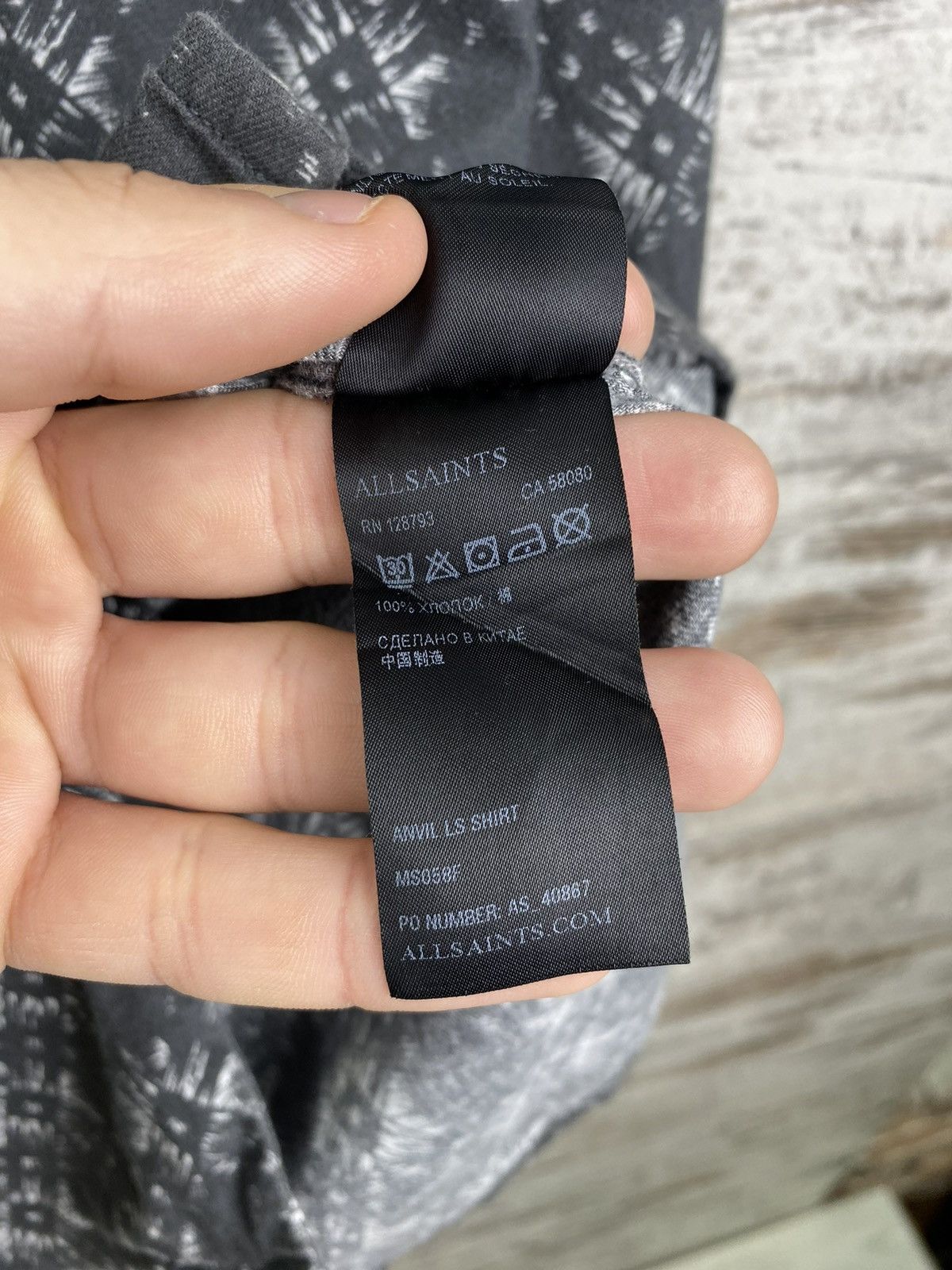 Allsaints × Japanese Brand Mens AllSaints ANVIL LS SHIRT Button Up Luxury tshirt crazy Size US S / EU 44-46 / 1 - 7 Thumbnail