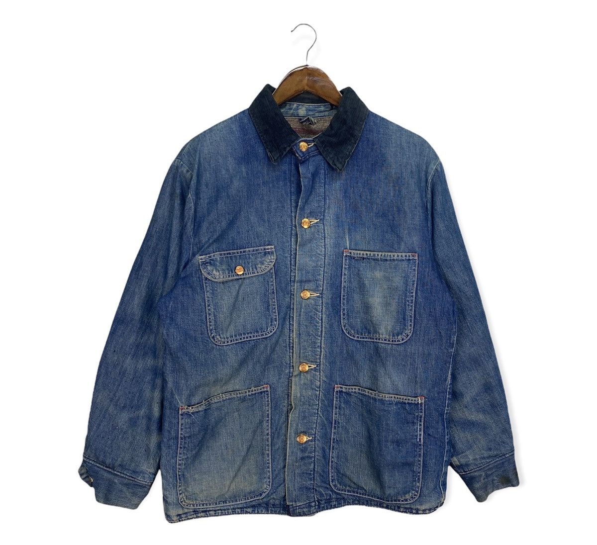 Japanese Brand Vintage Denim Workers Jacket Size US L / EU 52-54 / 3 - 1 Thumbnail