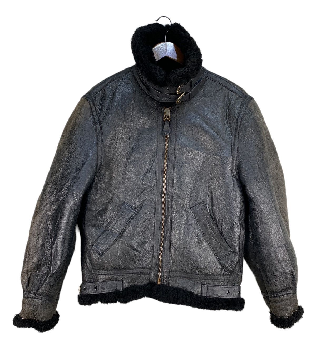 Schott Classic Schott B-3 Sheepskin Leather Bomber Jacket Size US L / EU 52-54 / 3 - 2 Thumbnail