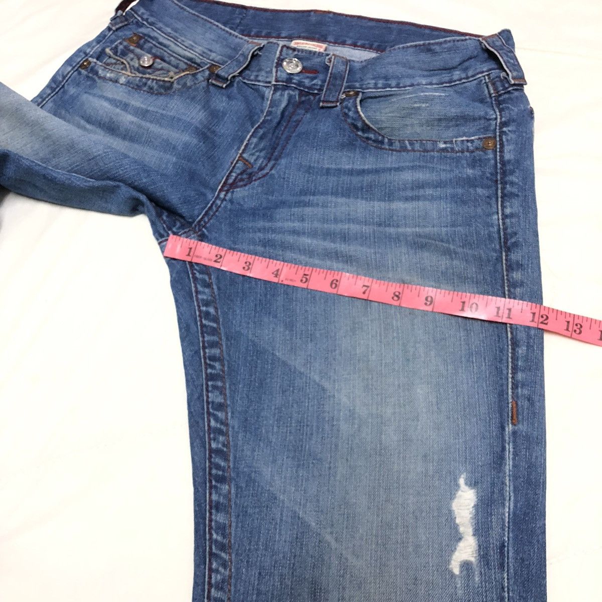 True Religion Vintage True Religion USA Distressed Straight Cut Denim Size US 32 / EU 48 - 11 Thumbnail