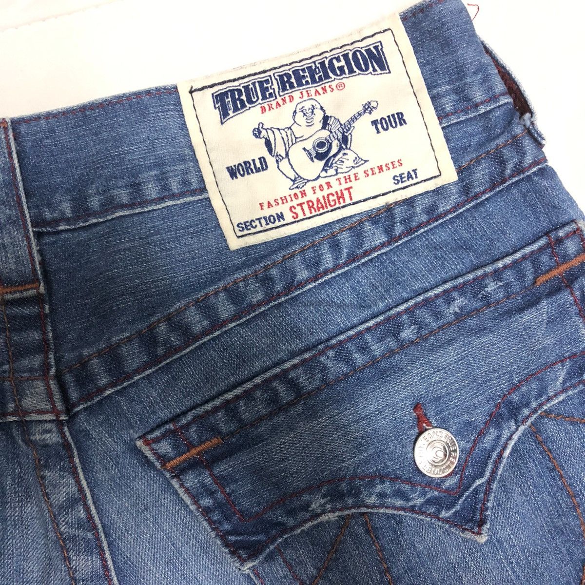 True Religion Vintage True Religion USA Distressed Straight Cut Denim Size US 32 / EU 48 - 16 Thumbnail