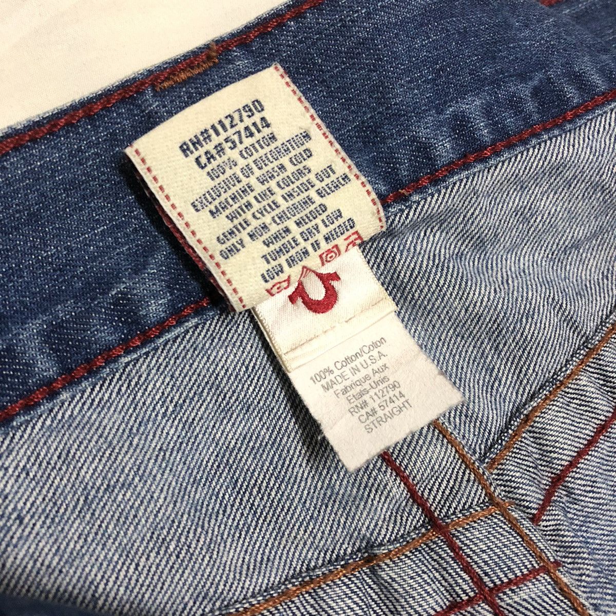 True Religion Vintage True Religion USA Distressed Straight Cut Denim Size US 32 / EU 48 - 3 Thumbnail