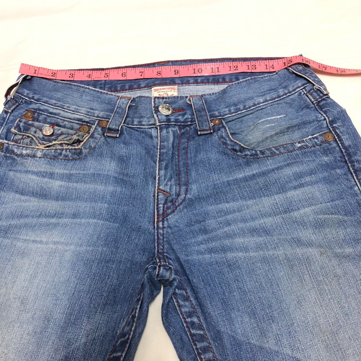 True Religion Vintage True Religion USA Distressed Straight Cut Denim Size US 32 / EU 48 - 9 Thumbnail