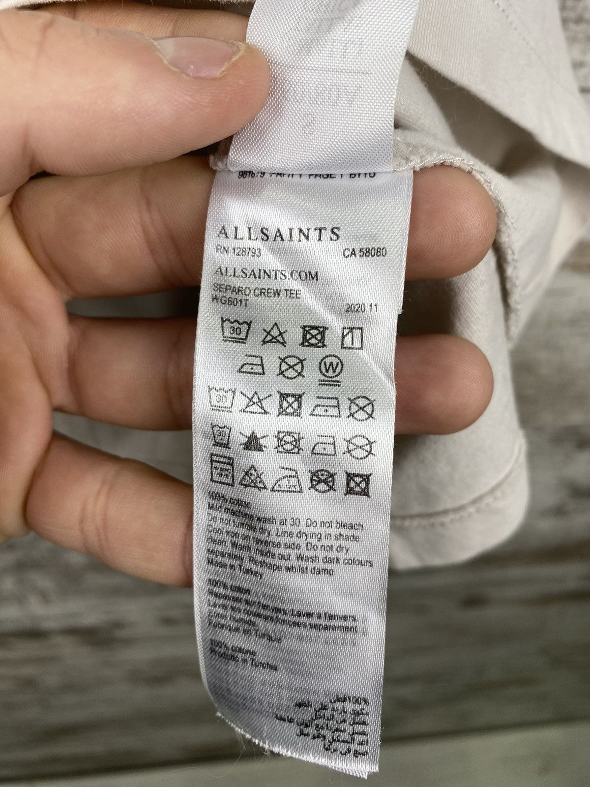 Allsaints × Japanese Brand Mens AllSaints MORELAND TWELVE SS CREW T Shirt luxury tee Size US S / EU 44-46 / 1 - 7 Thumbnail