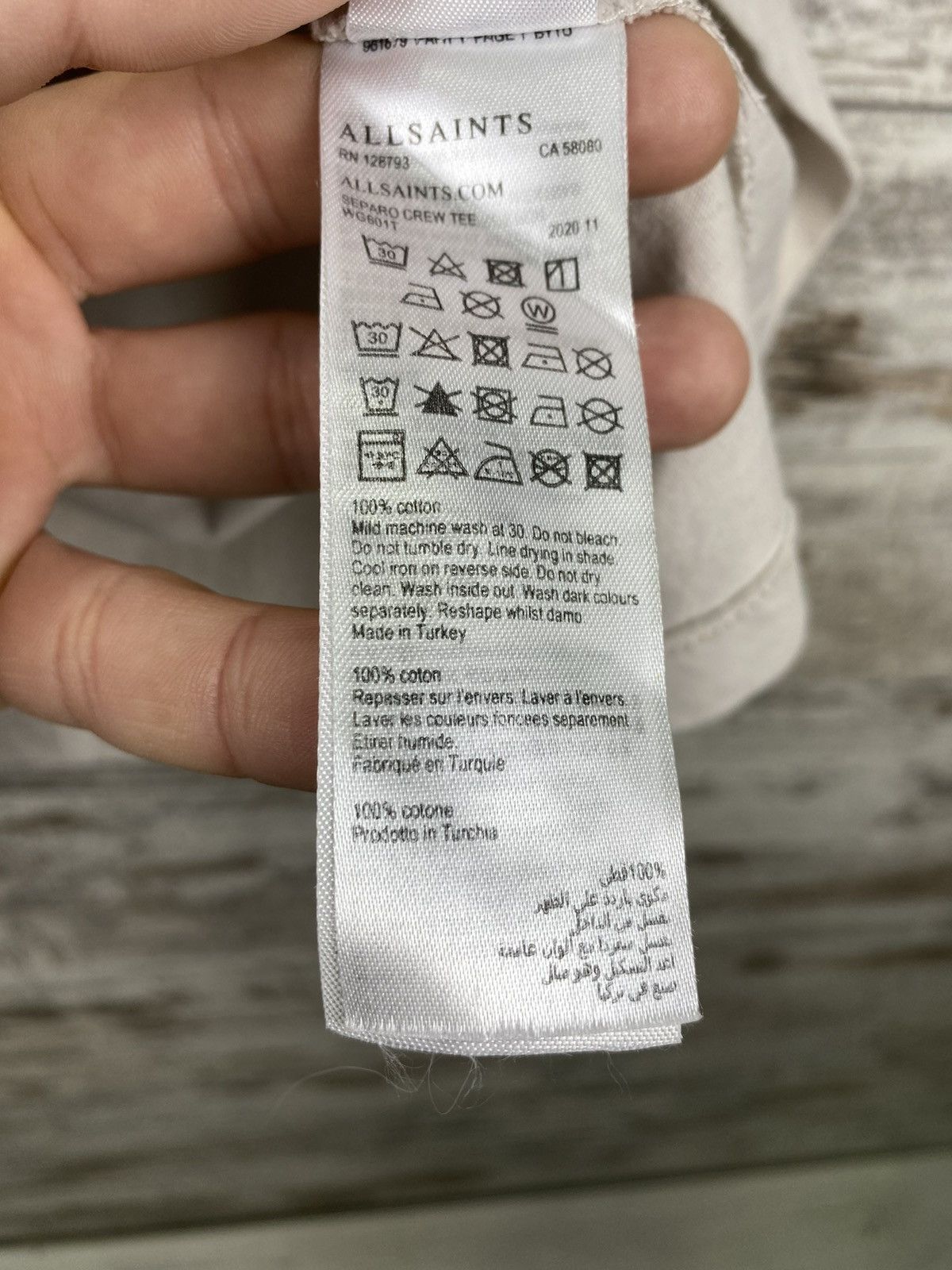 Allsaints × Japanese Brand Mens AllSaints MORELAND TWELVE SS CREW T Shirt luxury tee Size US S / EU 44-46 / 1 - 8 Thumbnail
