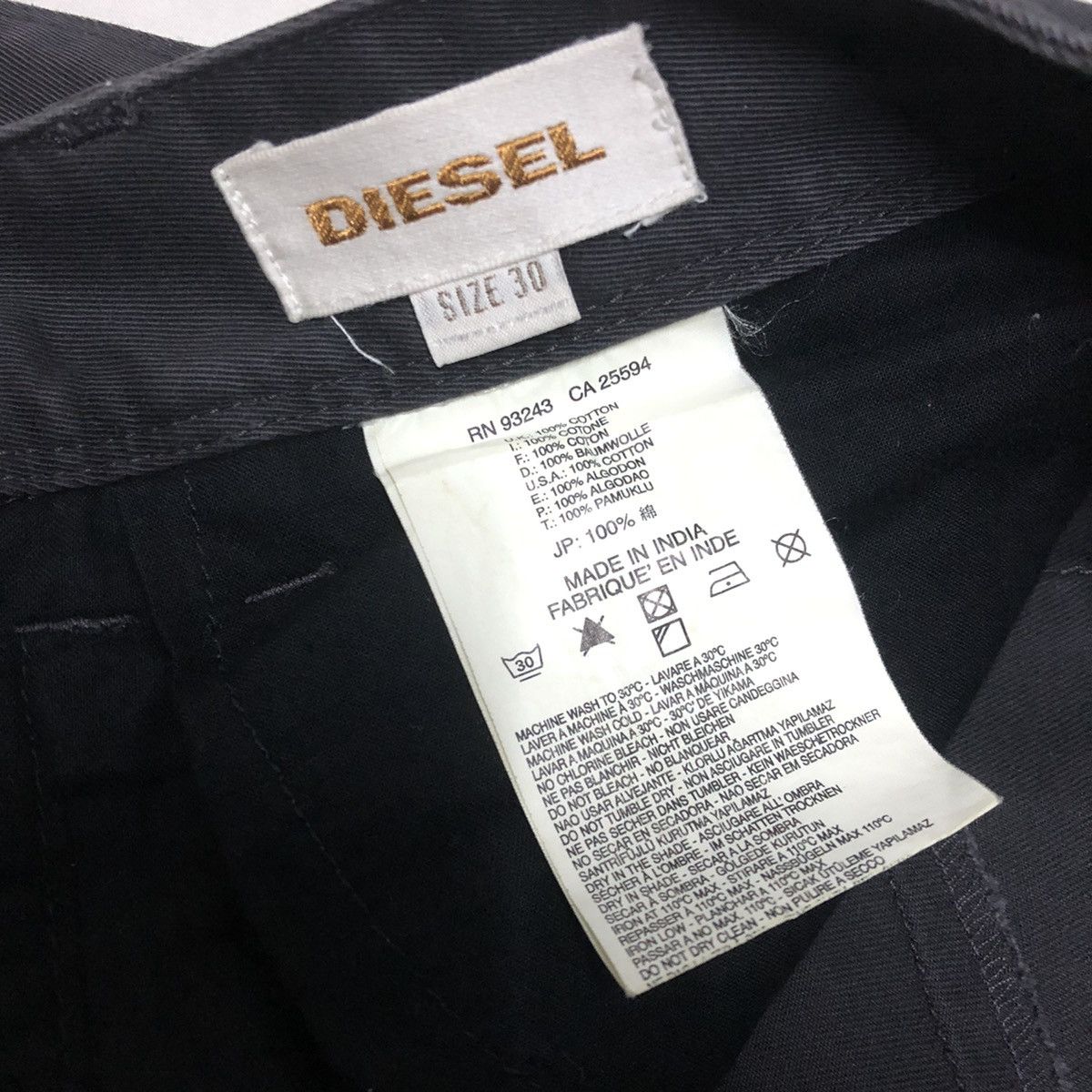 Diesel × Diesel Black Gold Vintage Diesel Zipper Bikers Slim Fit Denim Size US 33 - 2 Thumbnail