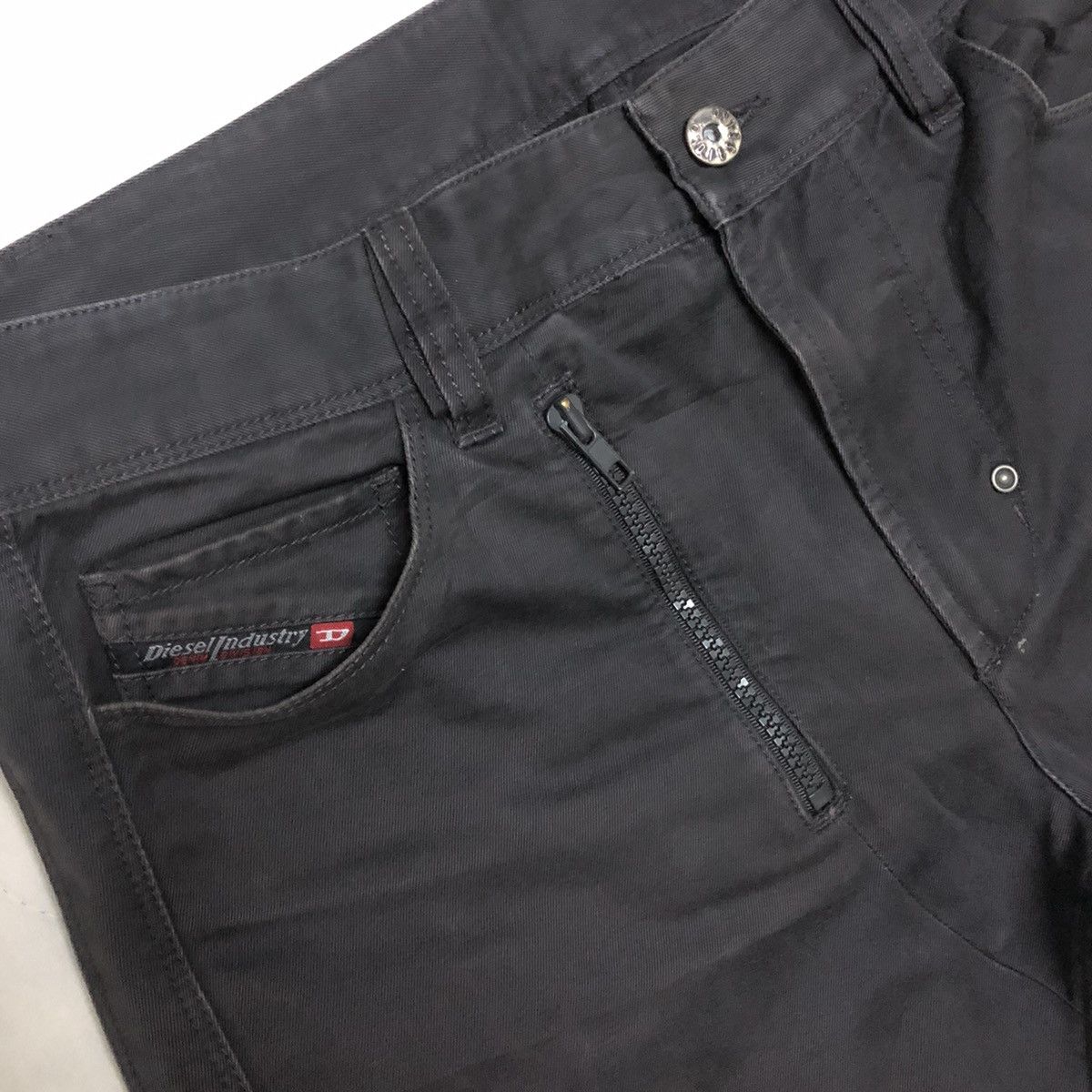Diesel × Diesel Black Gold Vintage Diesel Zipper Bikers Slim Fit Denim Size US 33 - 5 Thumbnail