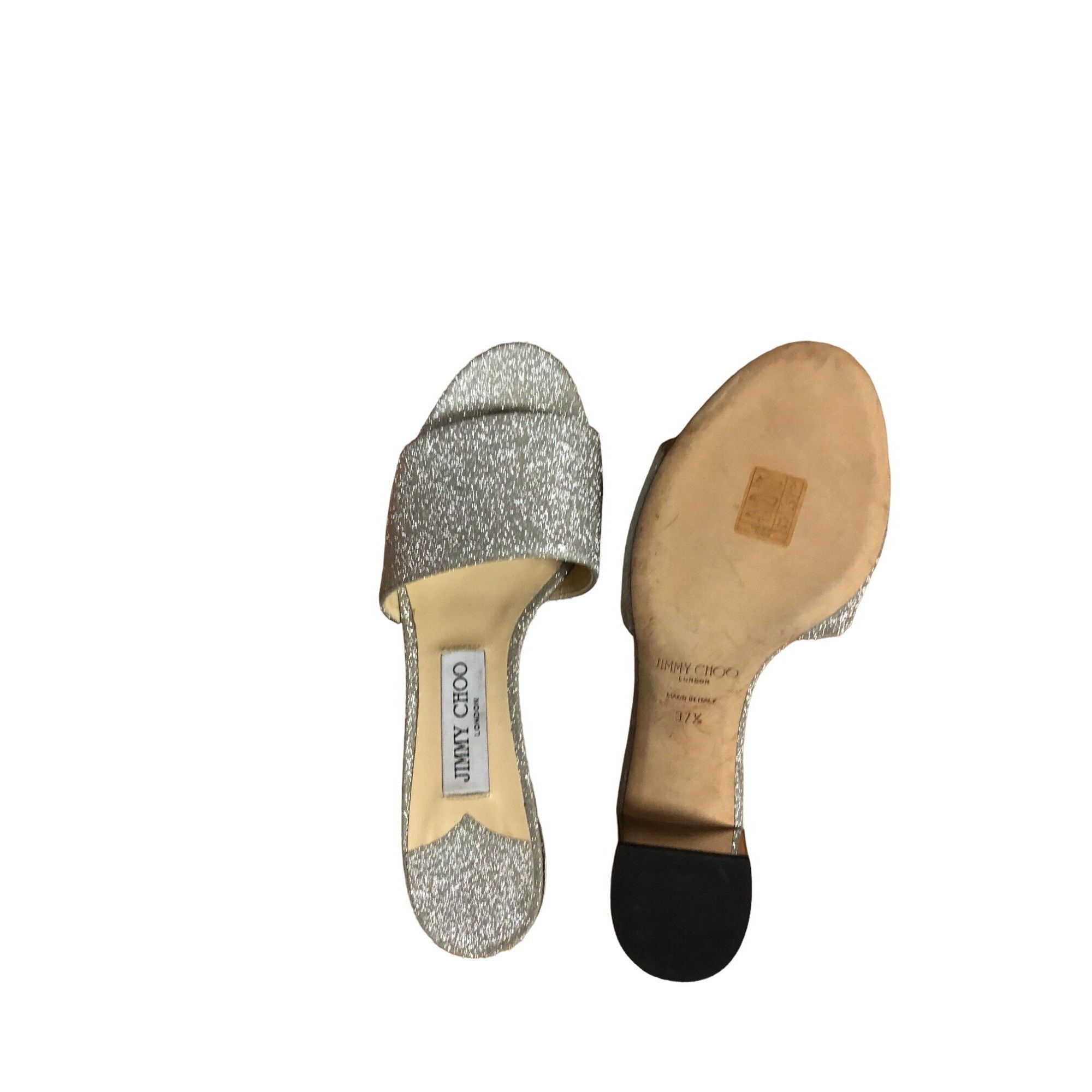 JIMMY CHOO 'STACEY 85' MULES Size 37.5 EUR Pre Owned