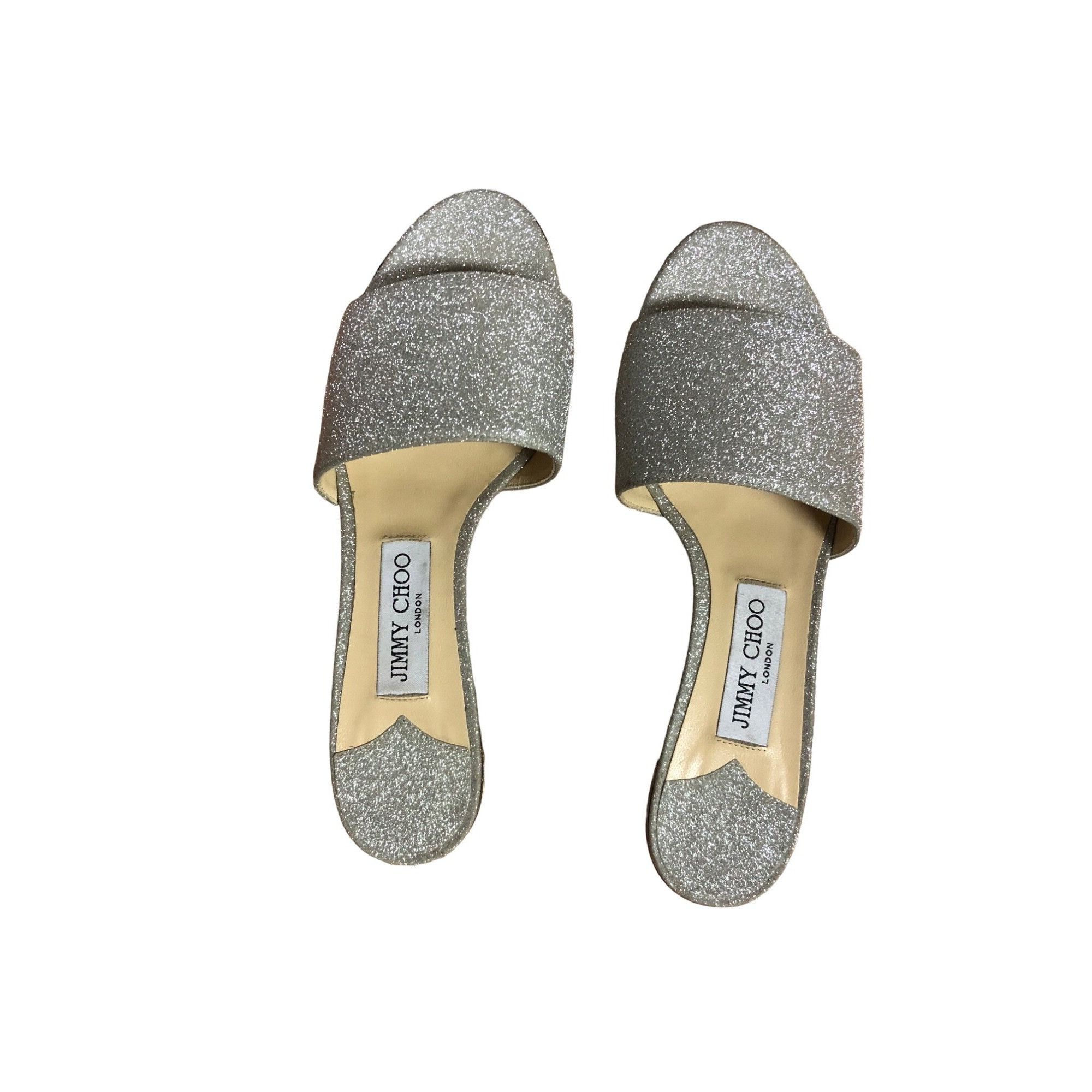 JIMMY CHOO 'STACEY 85' MULES Size 37.5 EUR Pre Owned