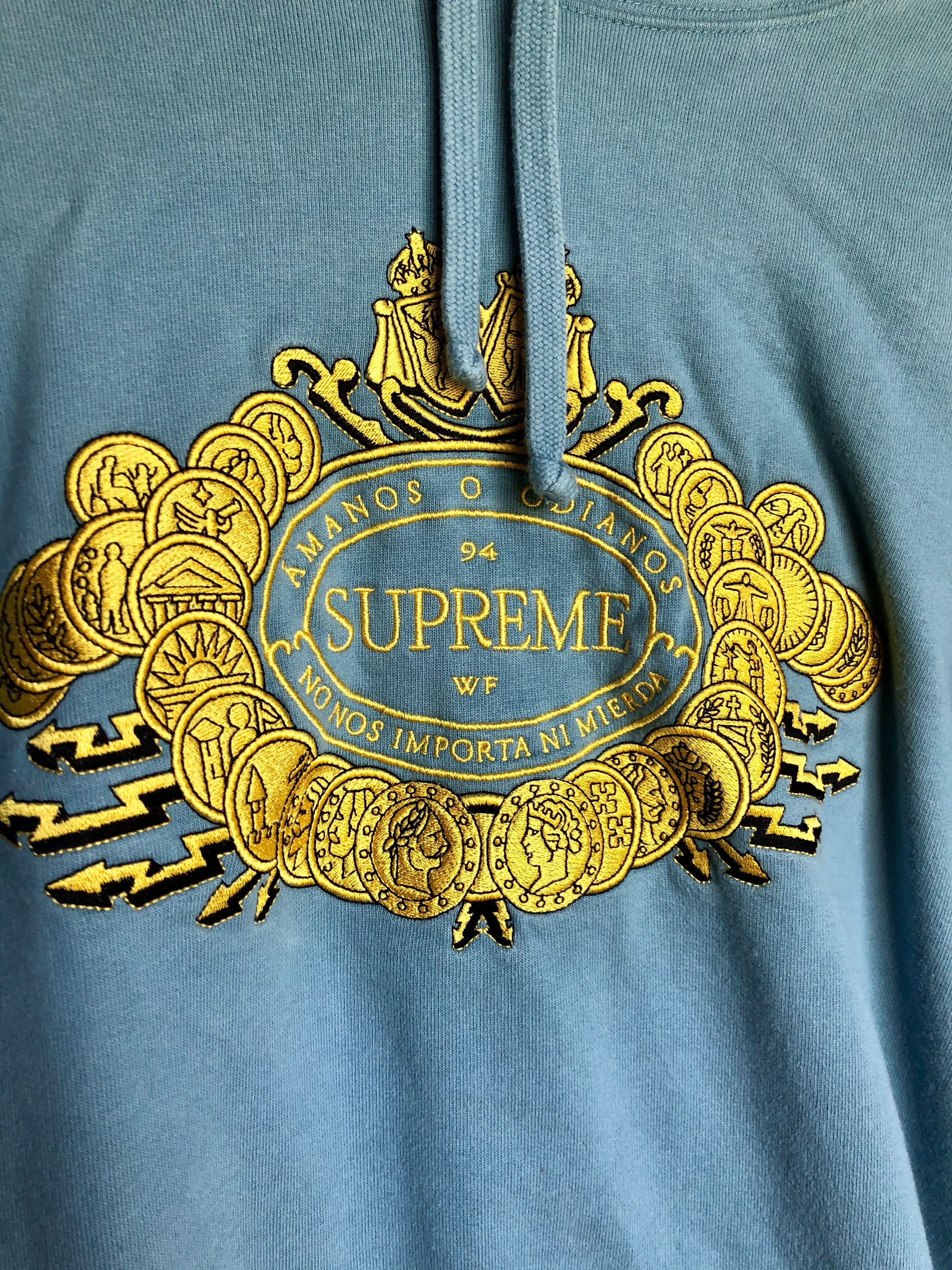 Supreme RARE Supreme “Amanos o Odianos” BLUE Hoodie - RARE Size US L / EU 52-54 / 3 - 3 Thumbnail