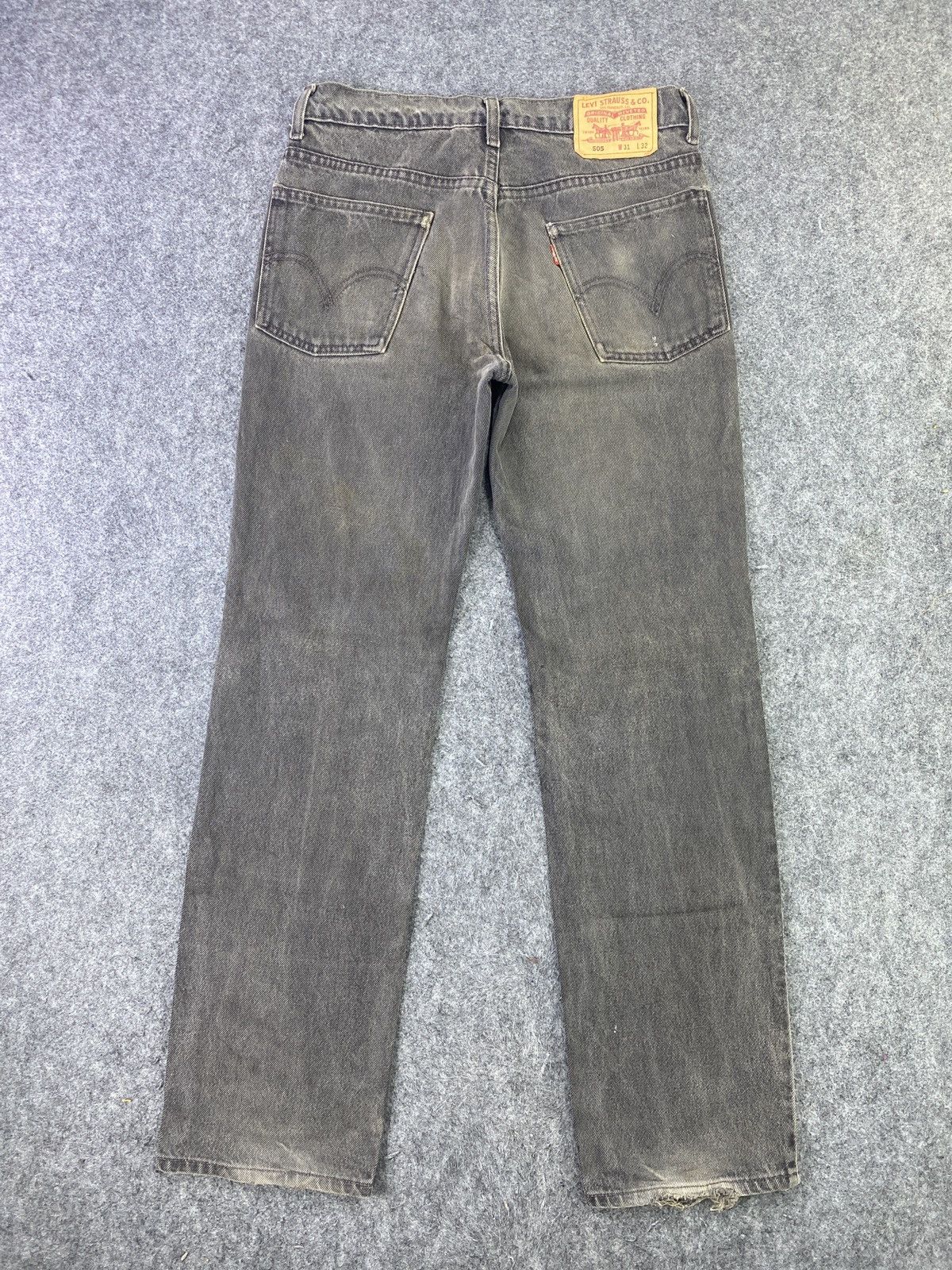 Levi's Vintage Levis 505 Sun Faded Black Jeans 31x32 - J741 Size US 31 - 2 Thumbnail