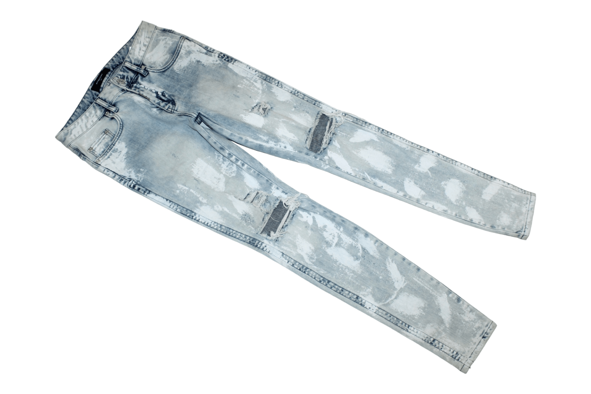 Represent Clo. Represent Knee Destroyer Bleach Blue Denim Skinny Jeans Size US 29 - 6 Thumbnail