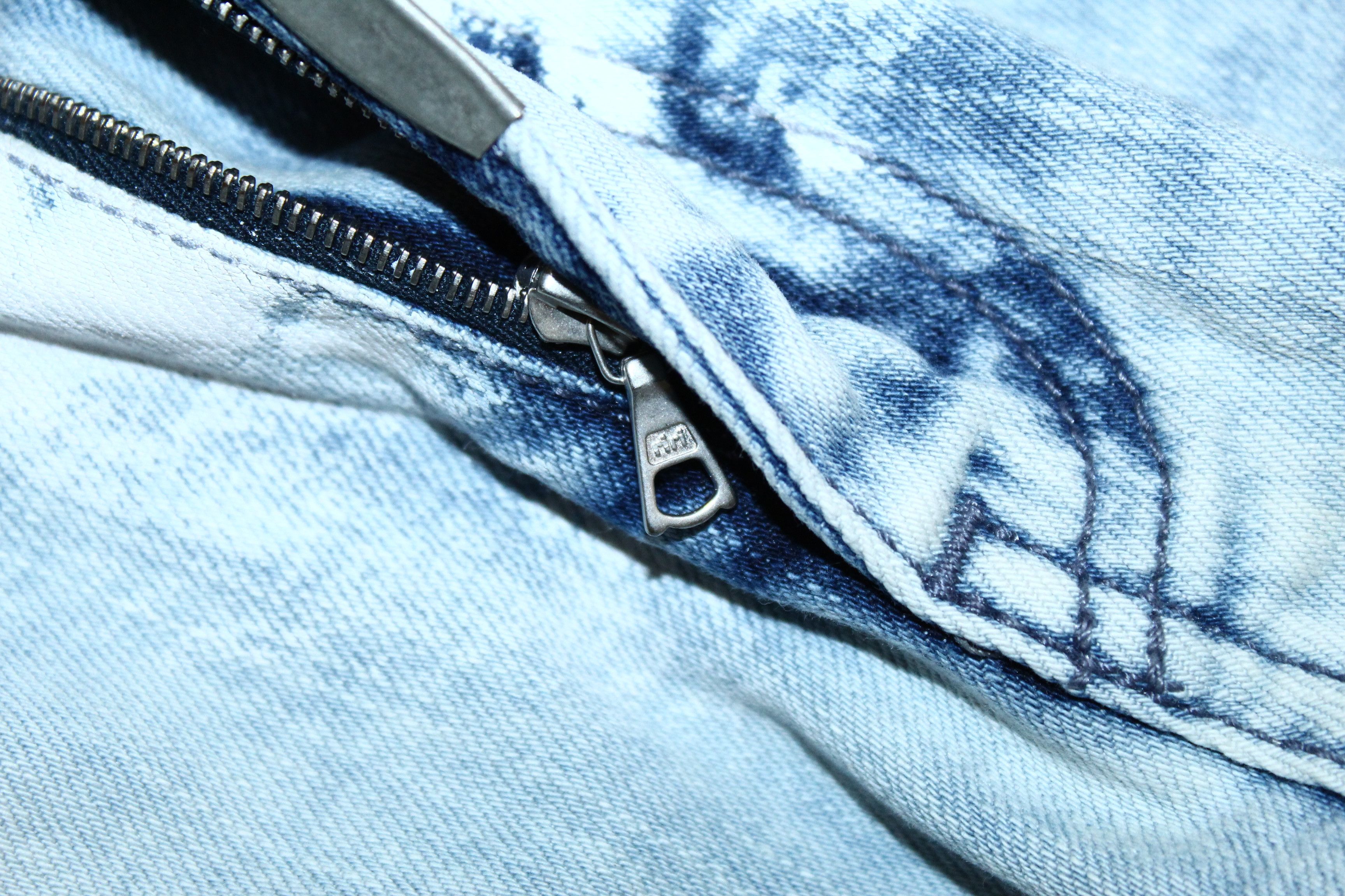Represent Clo. Represent Knee Destroyer Bleach Blue Denim Skinny Jeans Size US 29 - 8 Thumbnail