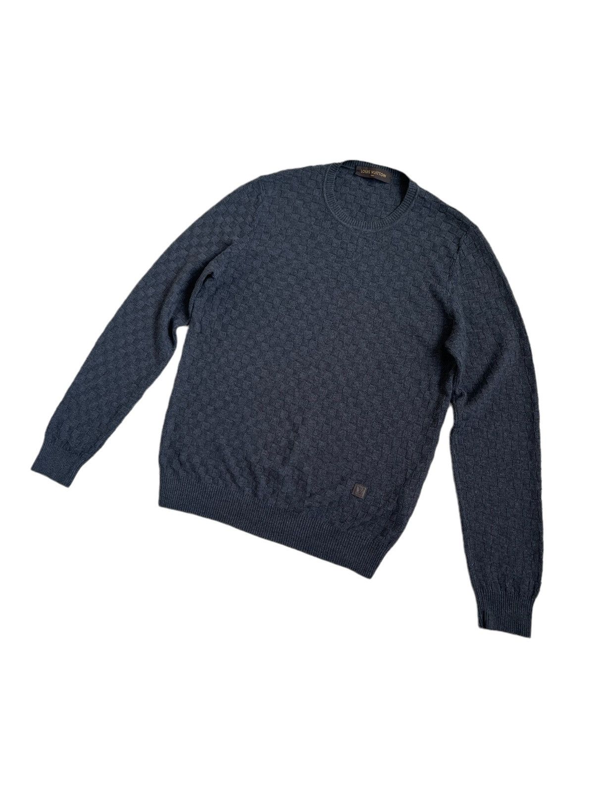 🔥 Louis Vuitton Damier Crew Neck Sweater/LV Monogram Sweater