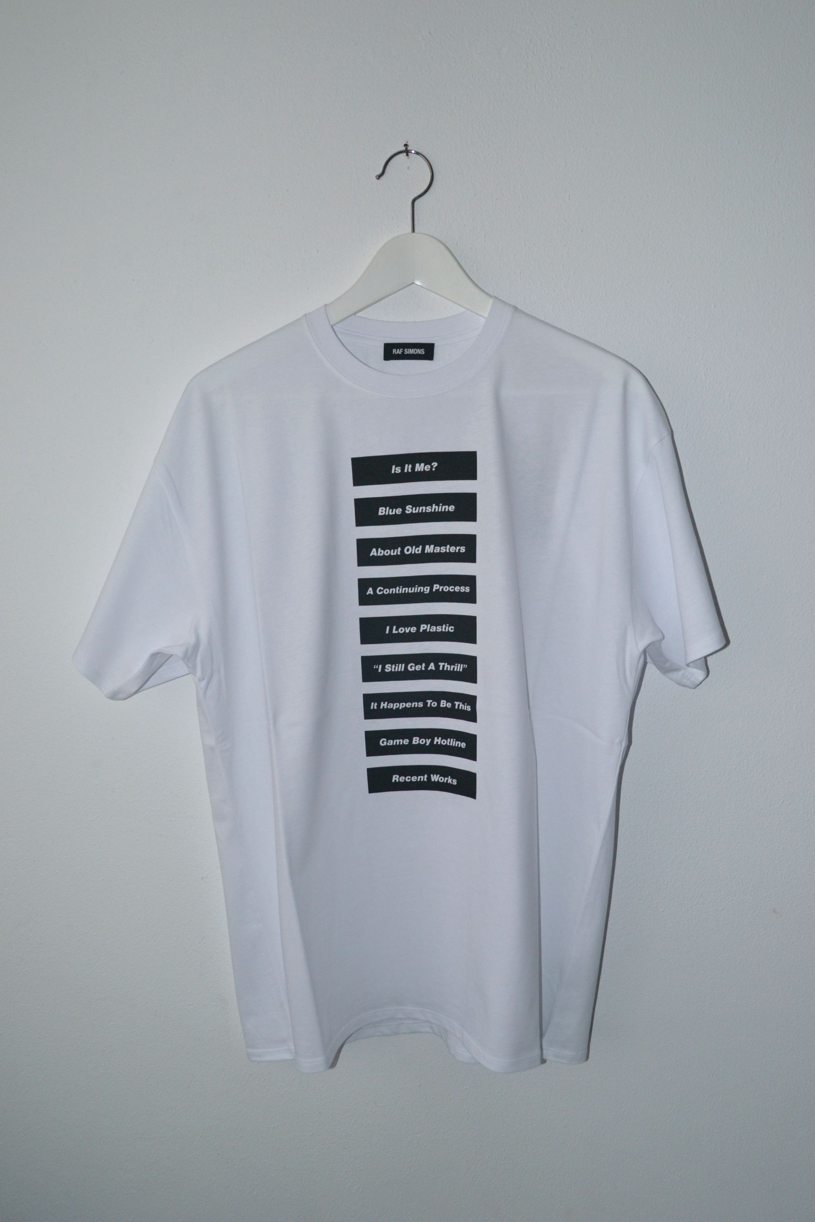 Raf Simons ss2018 Peter Saville Wording T-Shirt | Grailed