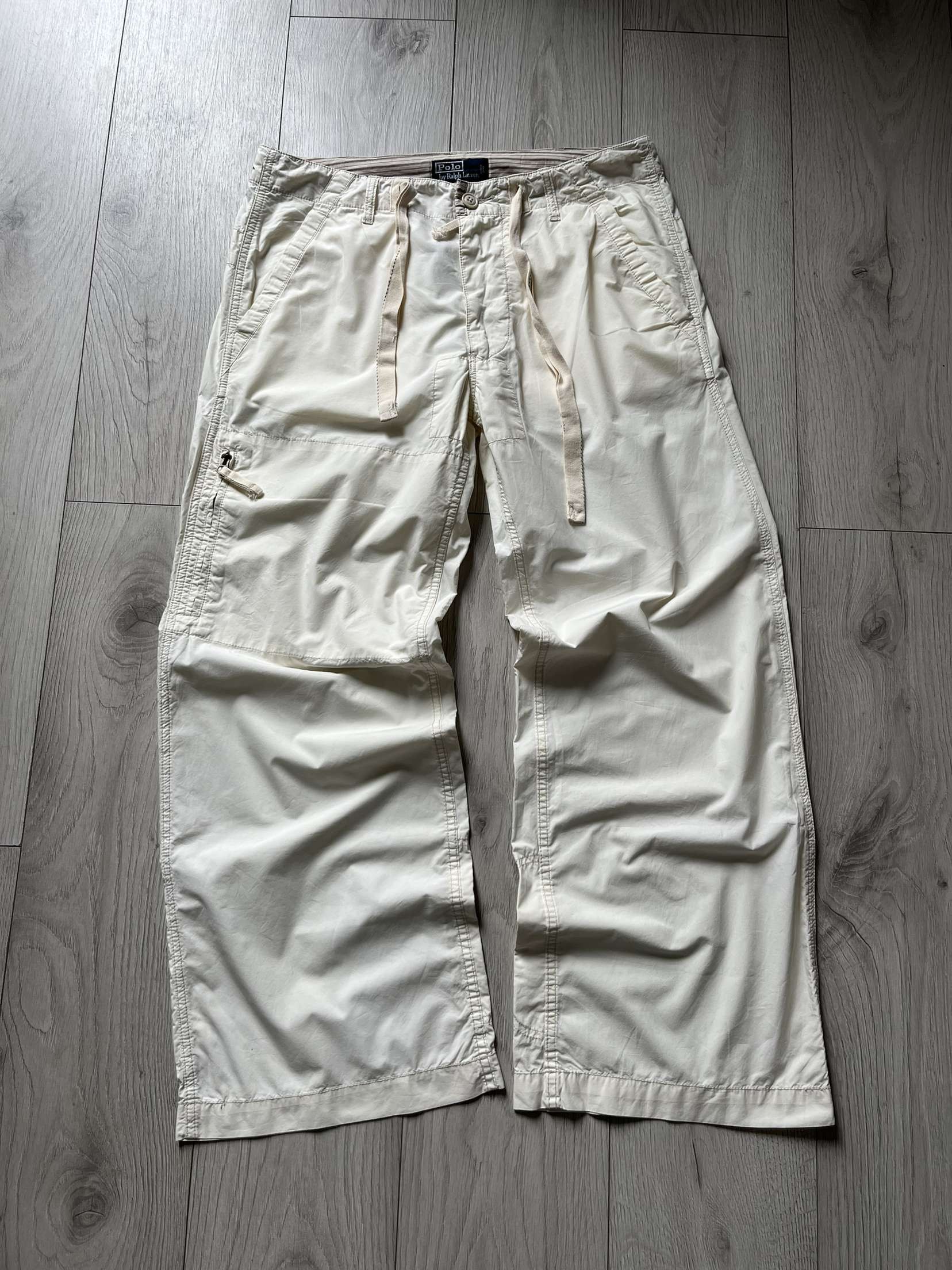 image of Avant Garde x Polo Ralph Lauren Vintage Baggy Widelegs Ralph Laurent Pants Gorpcore Y2K in White (S