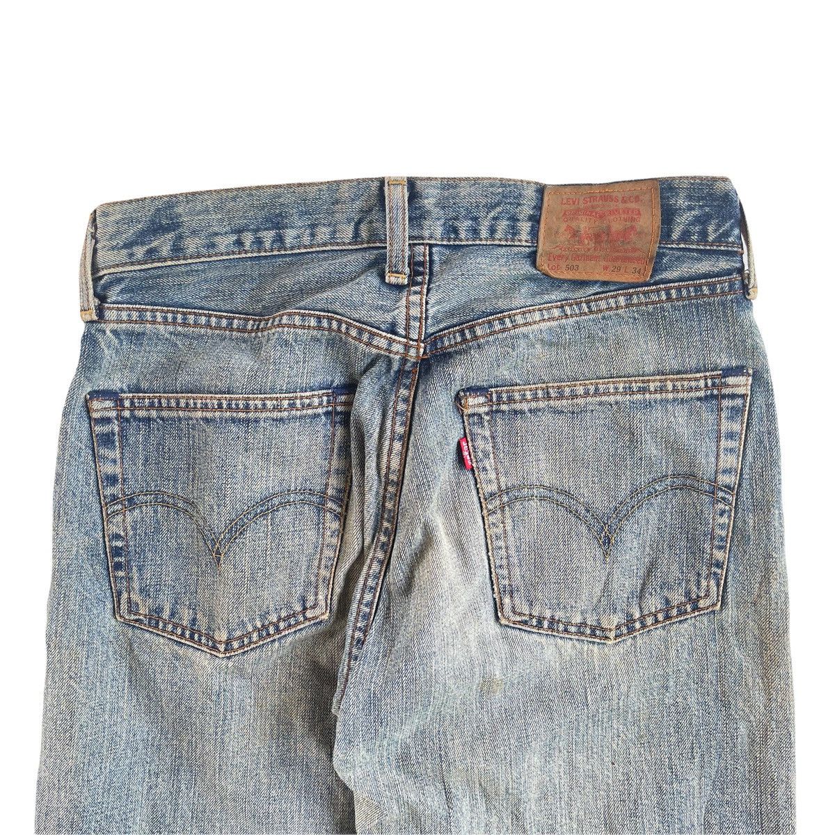 Levi's × Levi's Vintage Clothing × Vintage Vintage 90s Levi’s 503 Charcoal Washed Denim Jeans Size US 29 - 7 Thumbnail