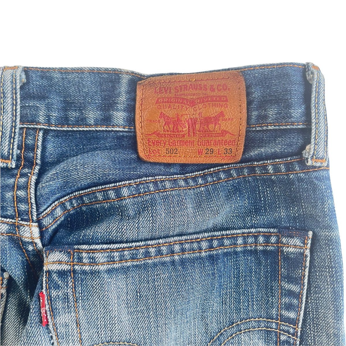 Levi's × Levi's Vintage Clothing × Vintage 90s Levi’s 502 Washed Distressed Denim Jeans 29x33 Size US 29 - 8 Thumbnail