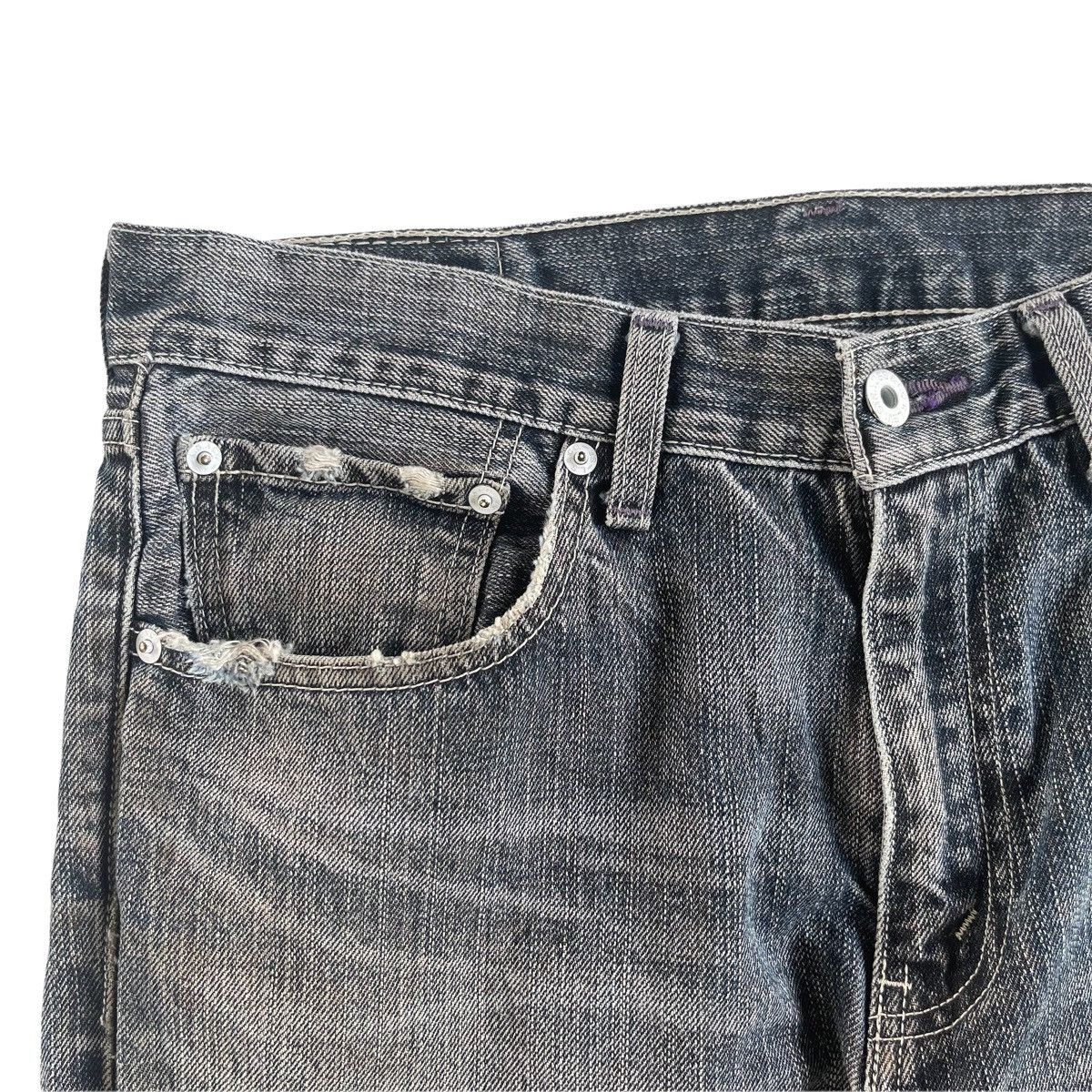 Levi's × Levi's Vintage Clothing × Vintage 90s Levi’s Charcoal Washed Denim Jeans 33x33 Size US 30 / EU 46 - 5 Thumbnail