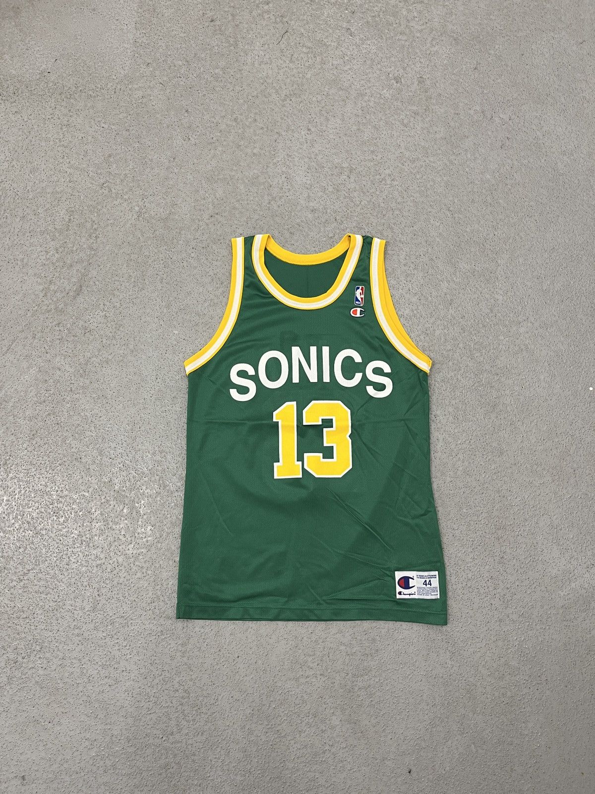 Vintage Seattle SuperSonics Kendall Gill Champion Basketball Jersey, S –  Stuck In The 90s Sports