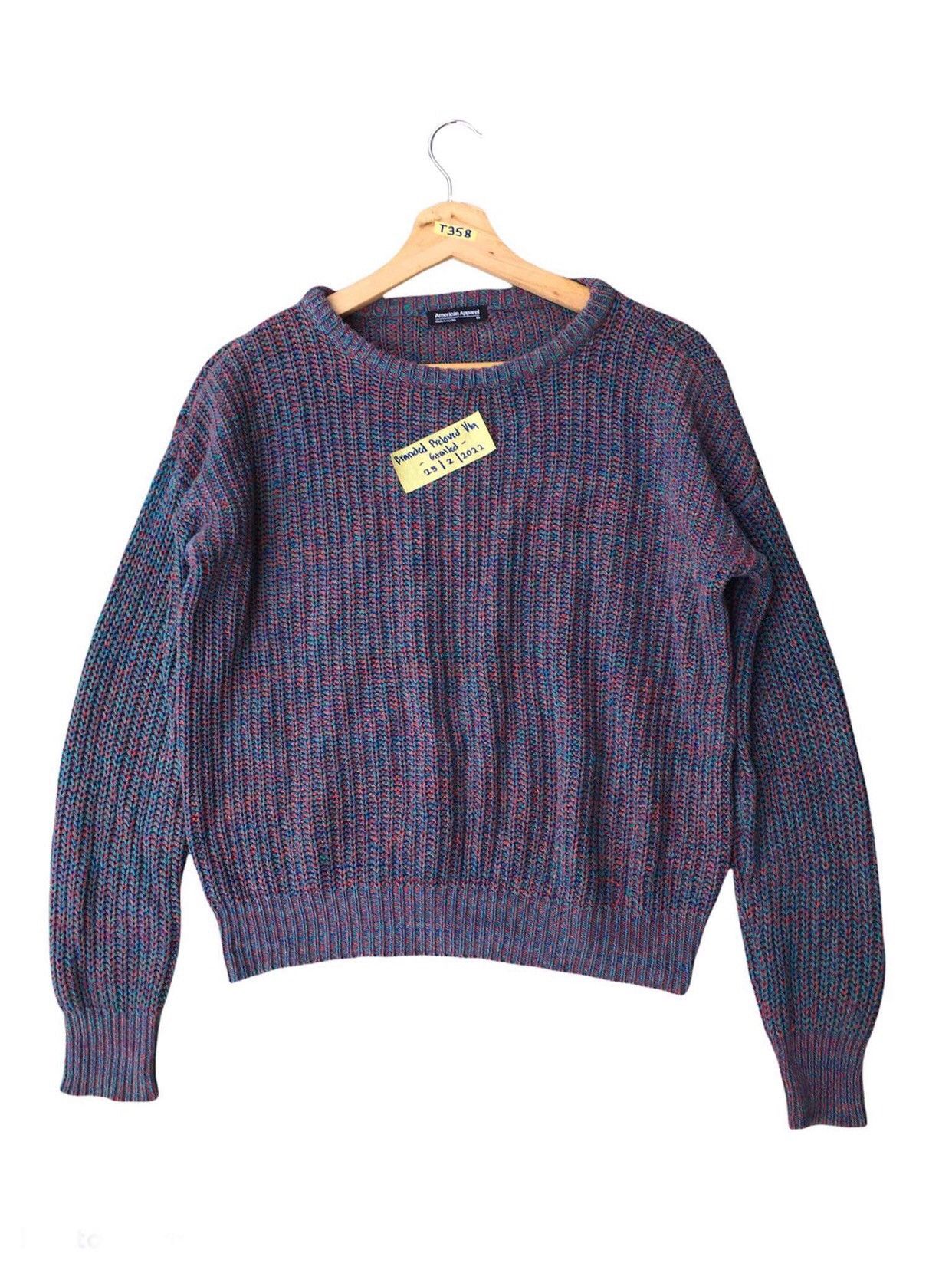 American Apparel × Homespun Knitwear 🔴Vintage AMERICAN APPAREL HandKnit Pullover Made In USA Size US XS / EU 42 / 0 - 1 Thumbnail
