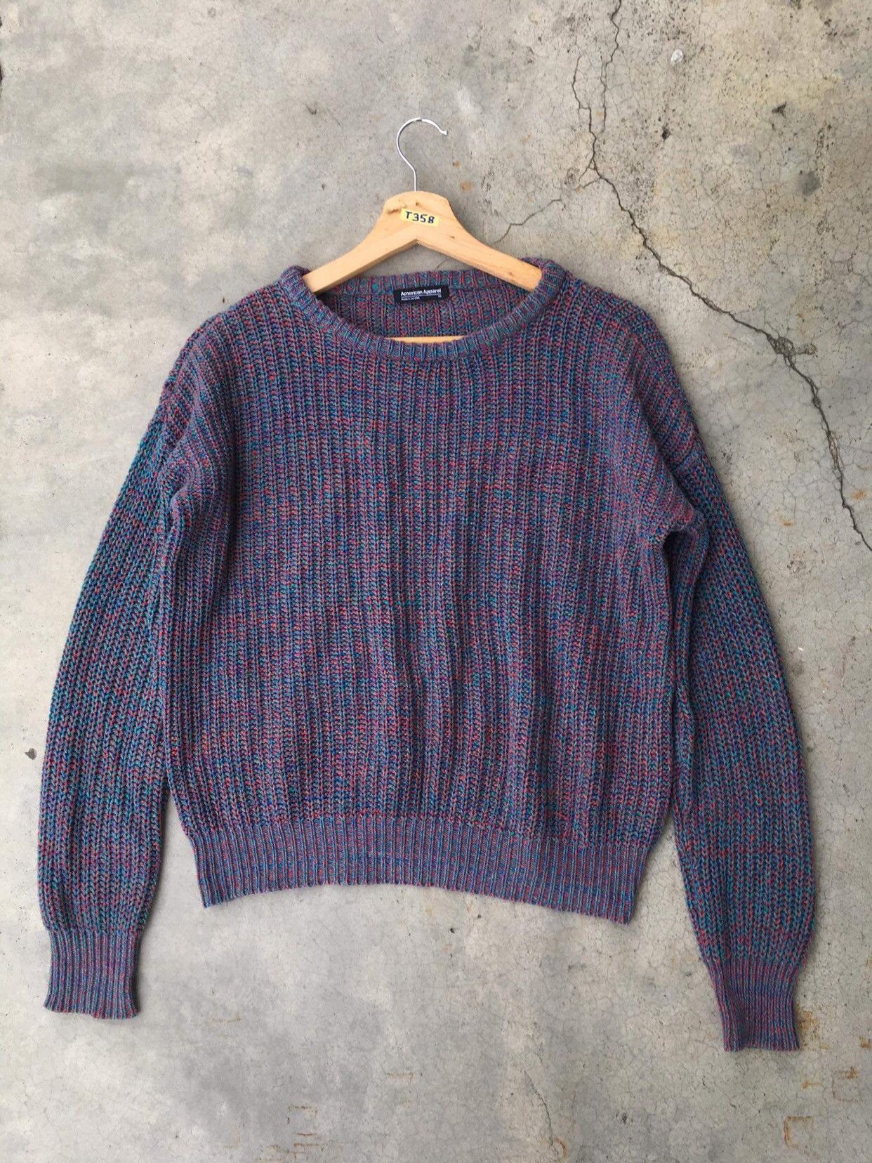 American Apparel × Homespun Knitwear 🔴Vintage AMERICAN APPAREL HandKnit Pullover Made In USA Size US XS / EU 42 / 0 - 3 Thumbnail