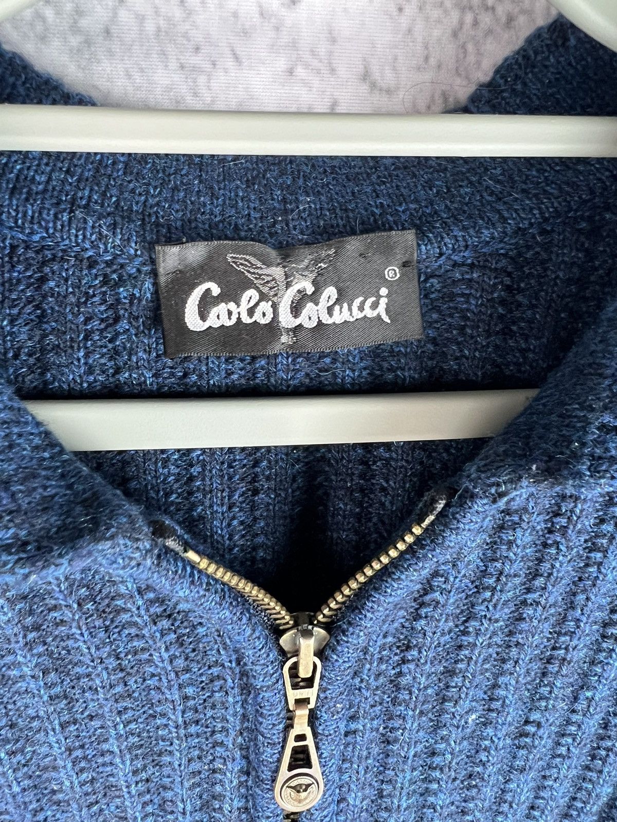 Carlo Colucci Vintage Carlo colucci 1/4 ZIP sweater Size US L / EU 52-54 / 3 - 3 Thumbnail