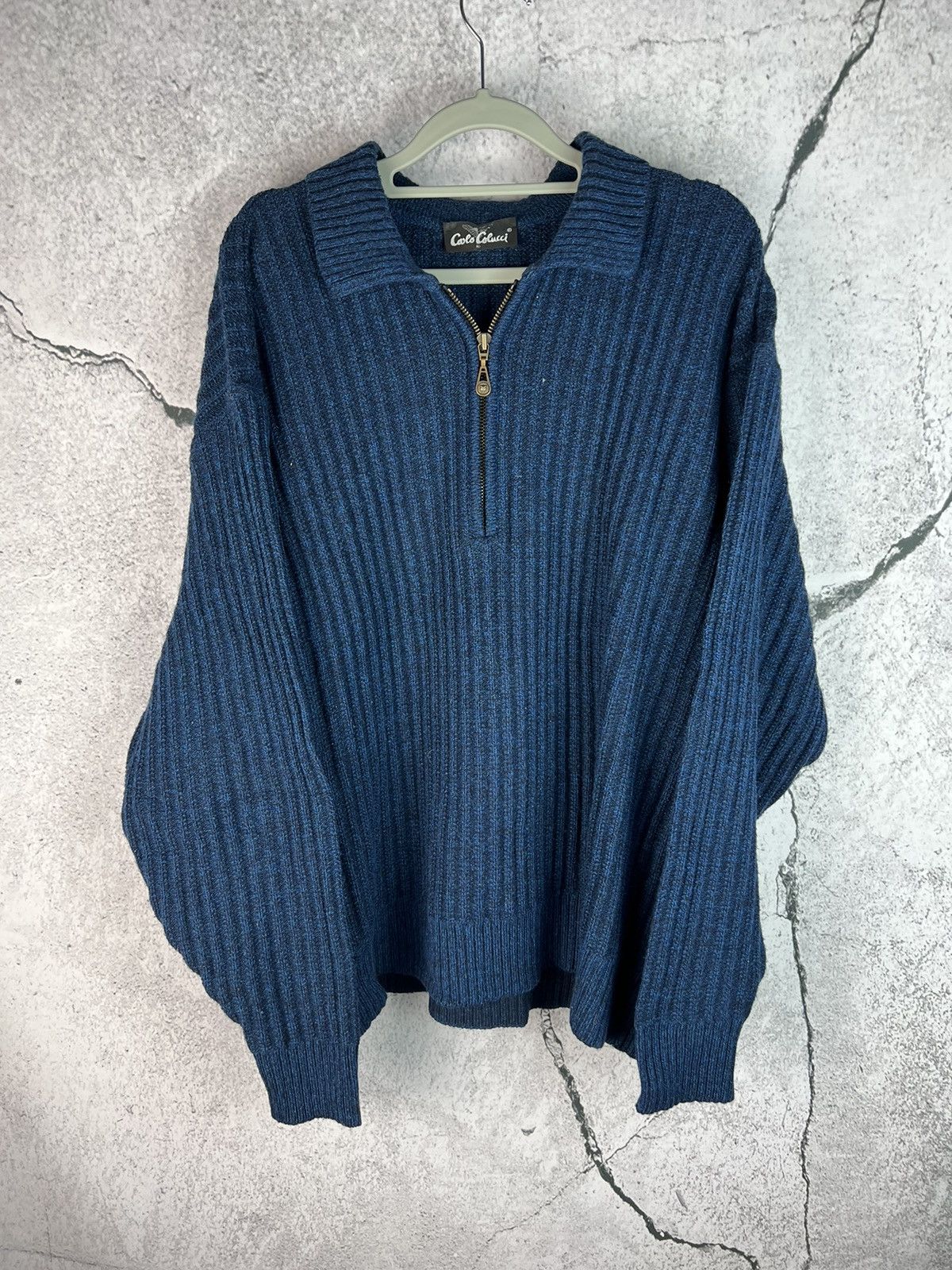 Carlo Colucci Vintage Carlo colucci 1/4 ZIP sweater Size US L / EU 52-54 / 3 - 1 Thumbnail