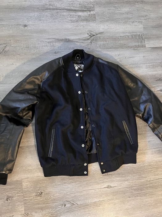 basketcase gallery Basketcase Gallery War Varsity Jacket Black | Grailed