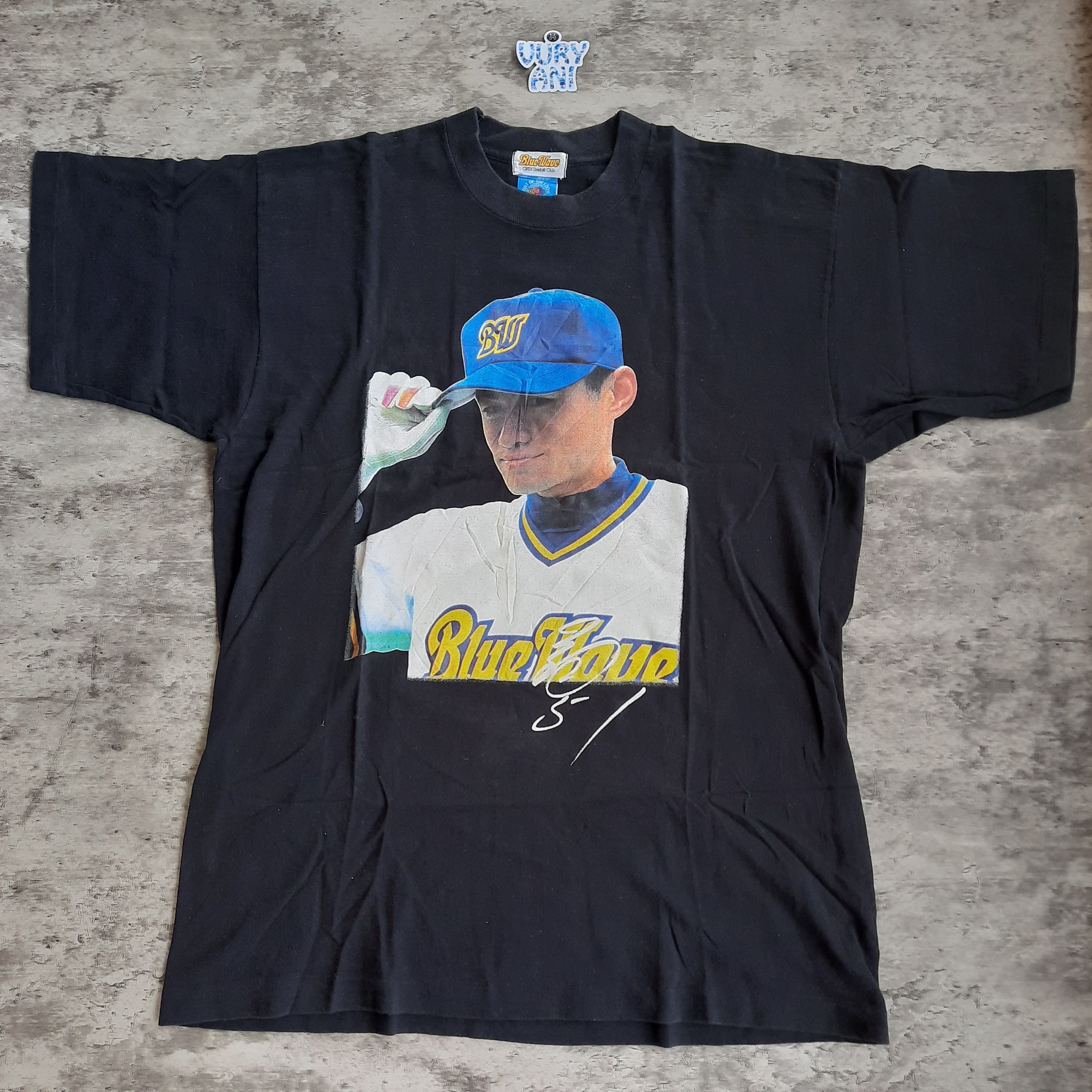 Fruit Of The Loom × Vintage Vintage Orix Blue Wave Ichiro Suzuki Tee Size US L / EU 52-54 / 3 - 1 Thumbnail