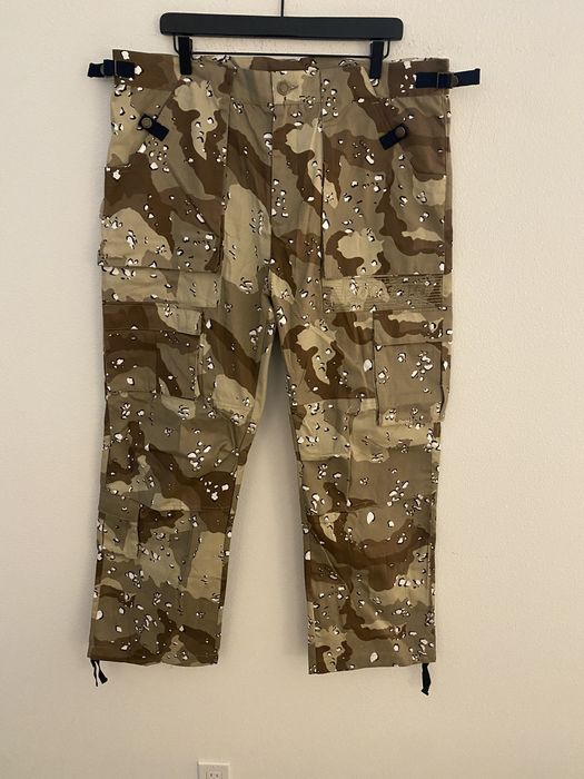 Slim Zip Flare Gusset Multi Cargo Camo Pants