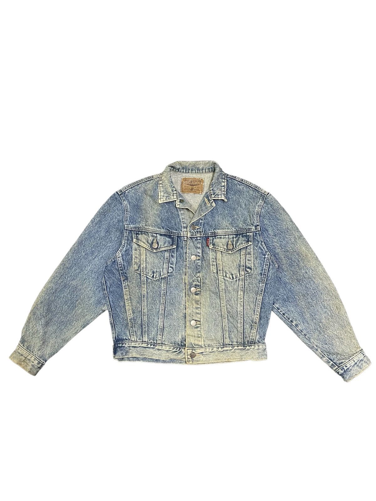 image of Archival Clothing x Big John Vintage Big John Acid Wash Style Denim Jacket in Blue (Size Medium)