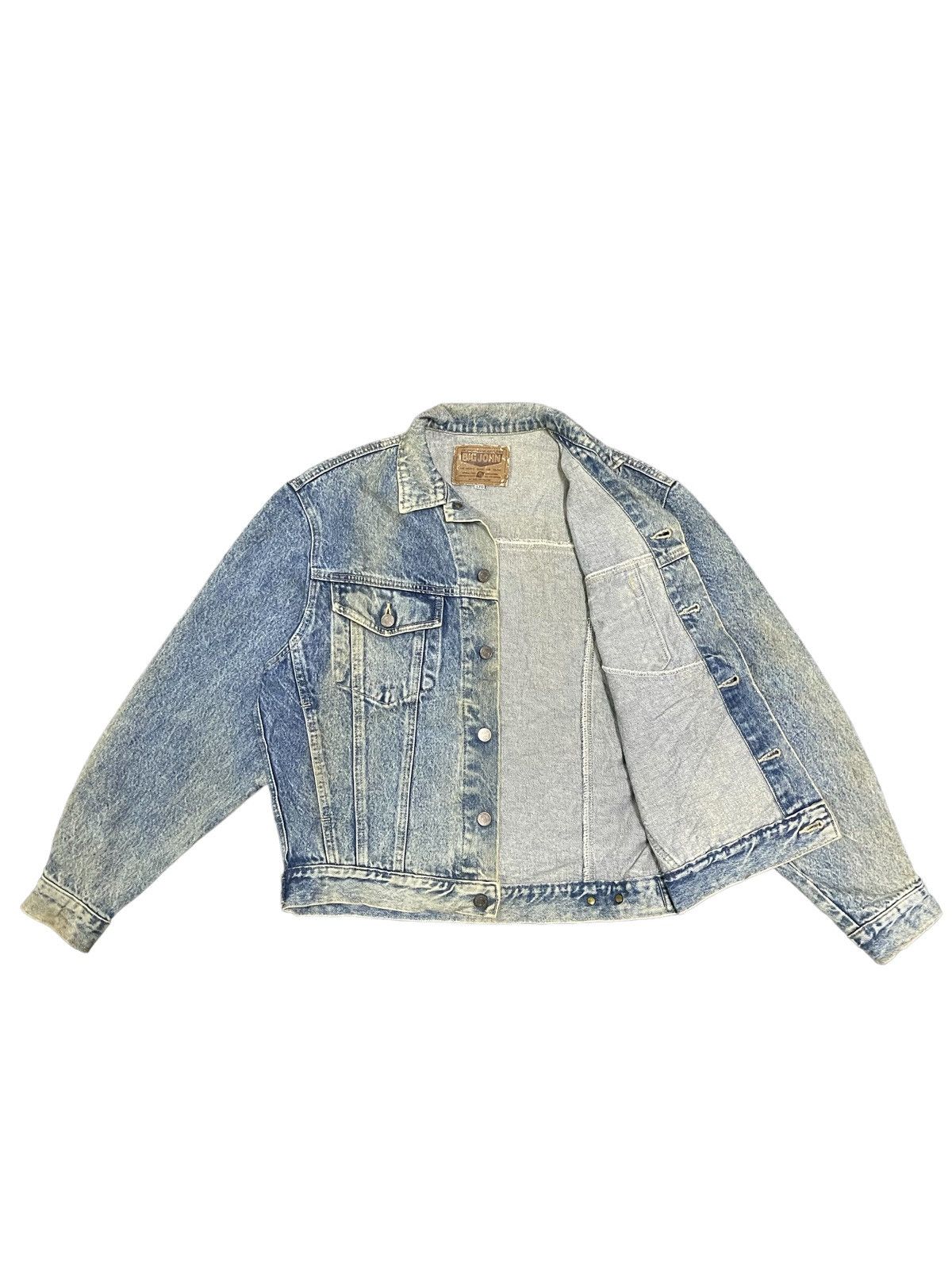 Big John Vintage Big John Acid Wash Style Denim Jacket Size US M / EU 48-50 / 2 - 2 Thumbnail