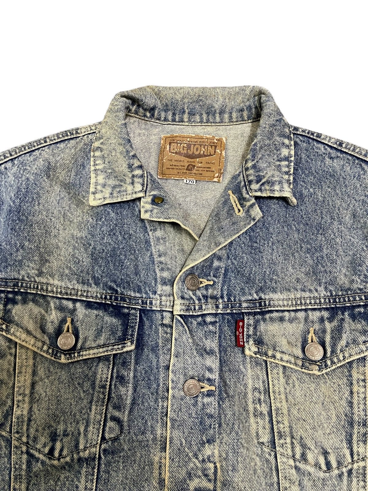 Big John Vintage Big John Acid Wash Style Denim Jacket Size US M / EU 48-50 / 2 - 6 Thumbnail