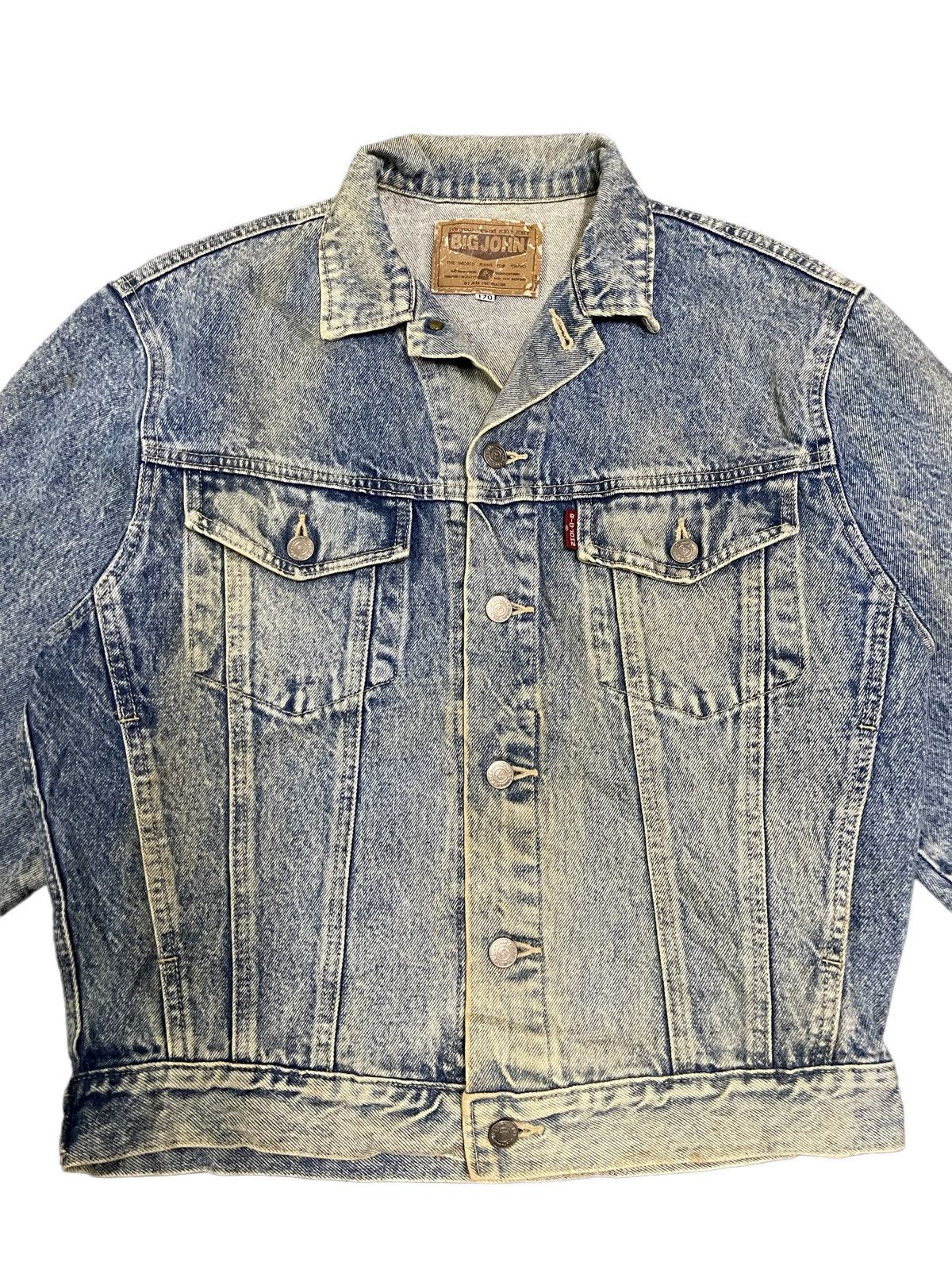 Big John Vintage Big John Acid Wash Style Denim Jacket Size US M / EU 48-50 / 2 - 5 Thumbnail