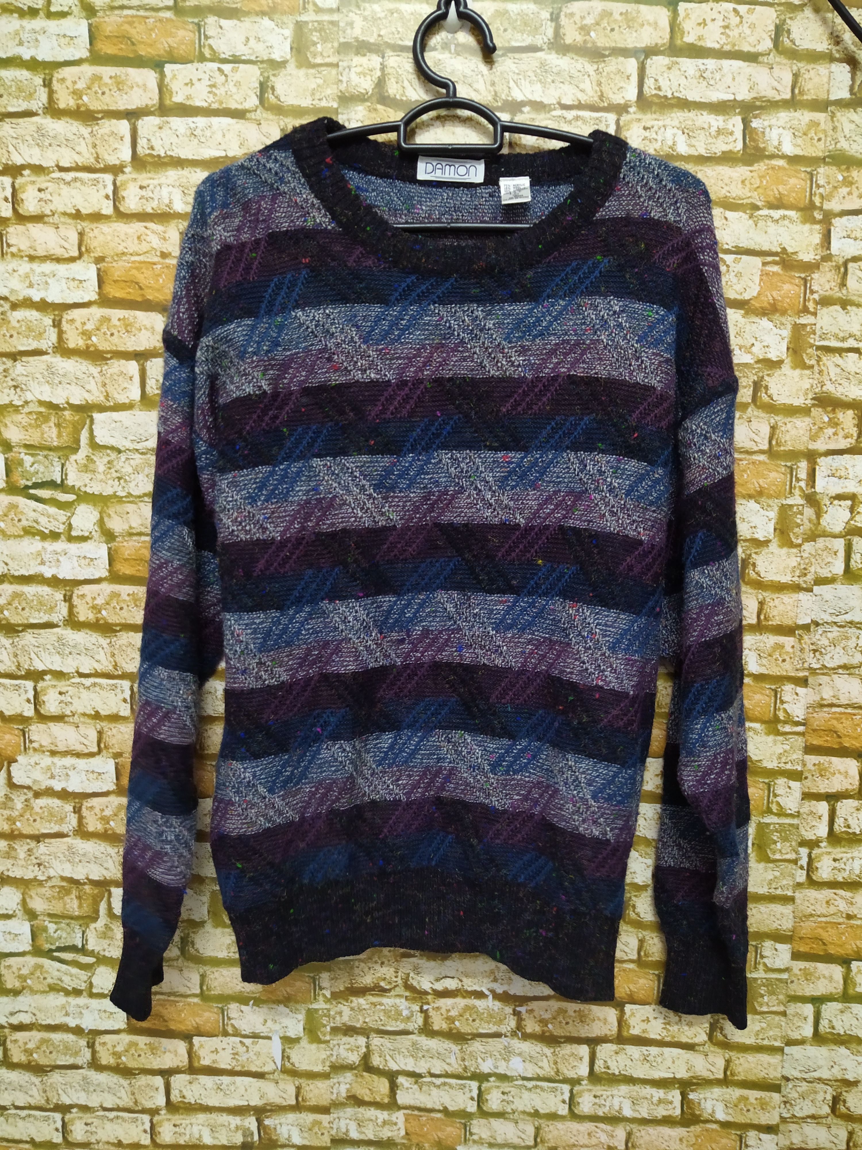 Japanese Brand DAMON RAINBOW KNITWEAR (B747) Size US L / EU 52-54 / 3 - 1 Thumbnail