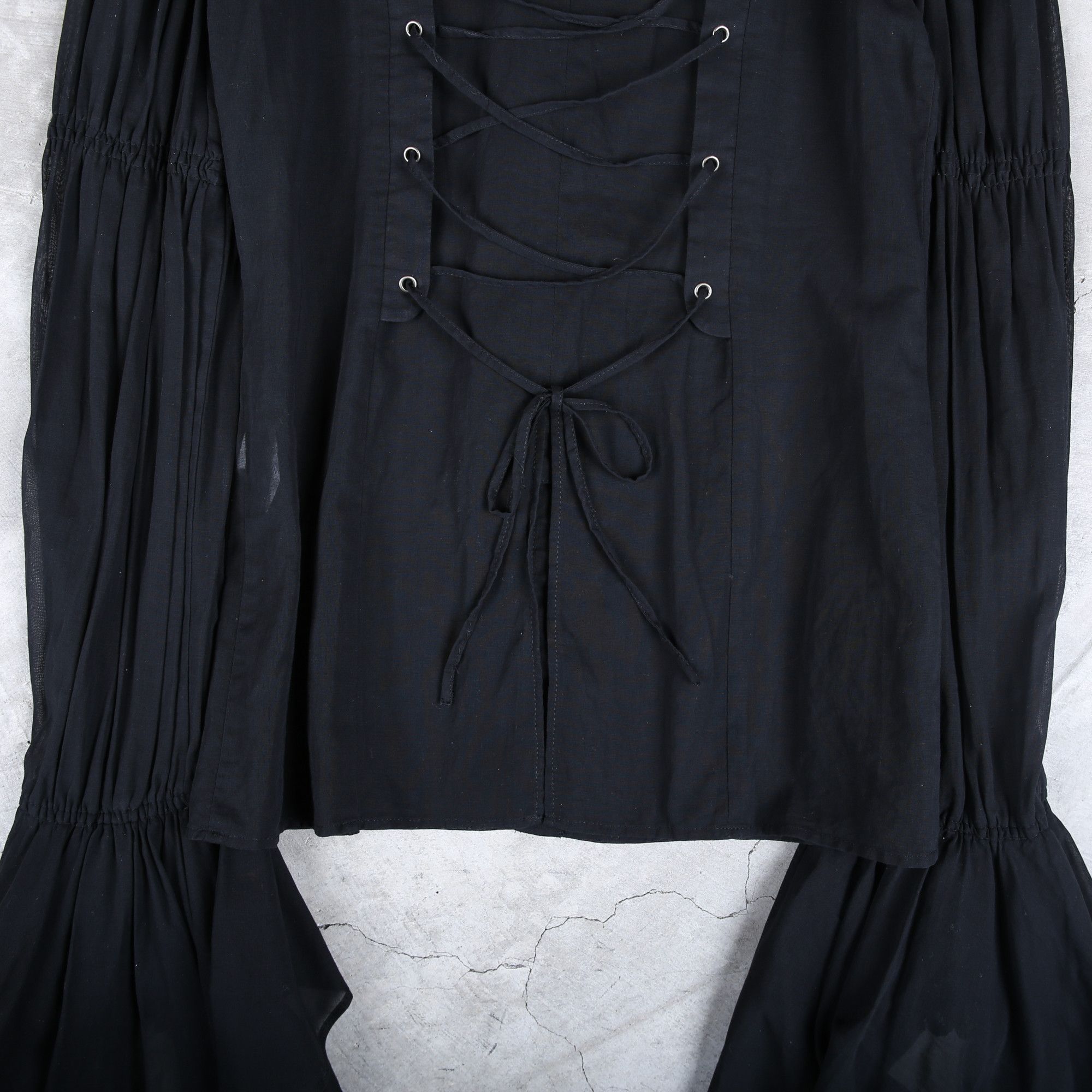 Japanese Brand Alice Auaa Frayed Gothic Blouse Size L / US 10 / IT 46 - 11 Thumbnail