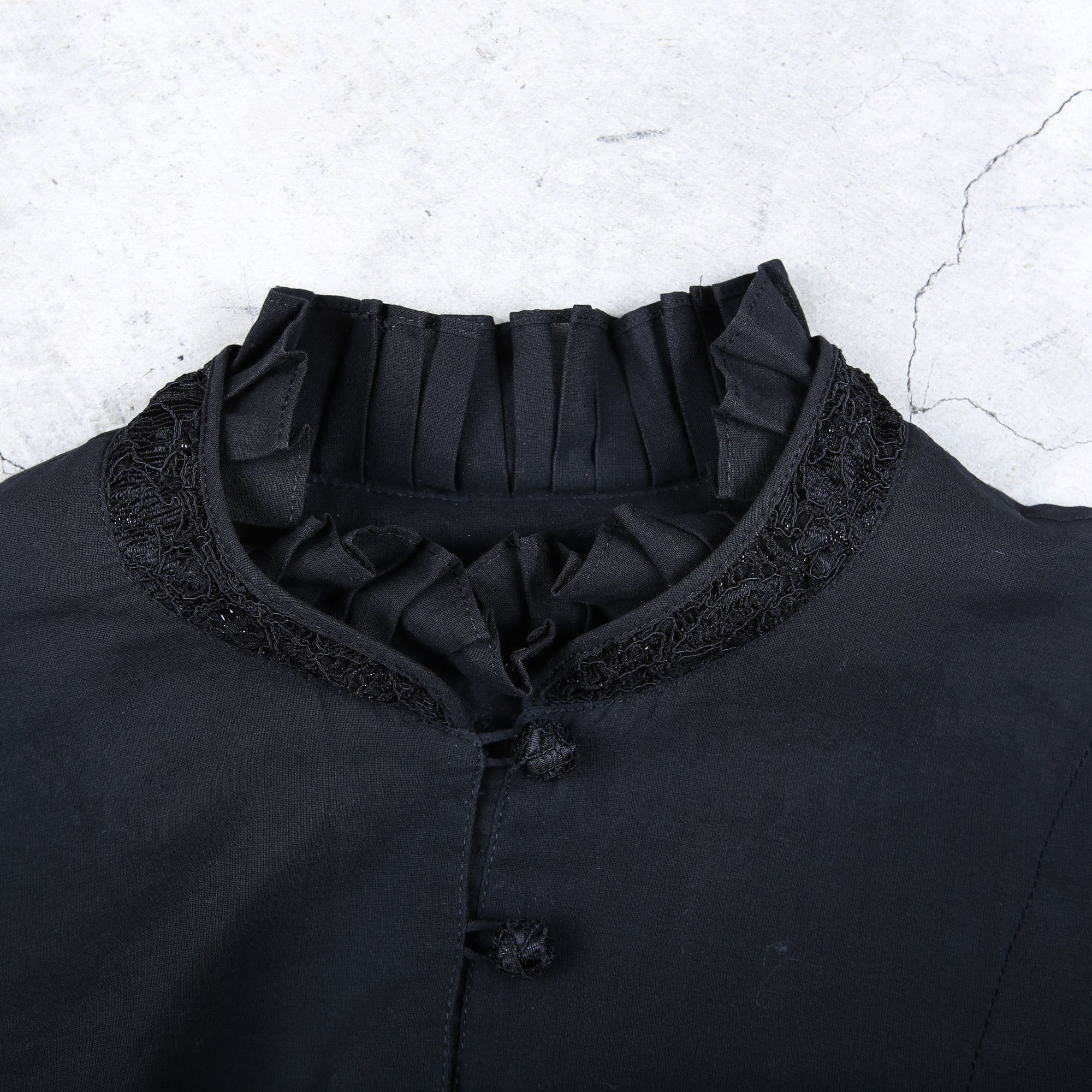 Japanese Brand Alice Auaa Frayed Gothic Blouse Size L / US 10 / IT 46 - 3 Thumbnail