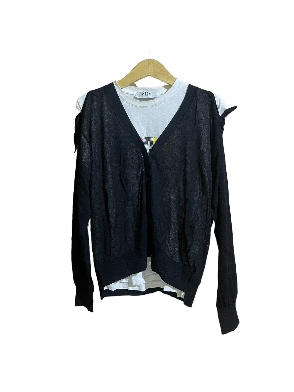image of Jun Takahashi X Gu Cardigan Knitted Sweaters in Black, Men's (Size Large)