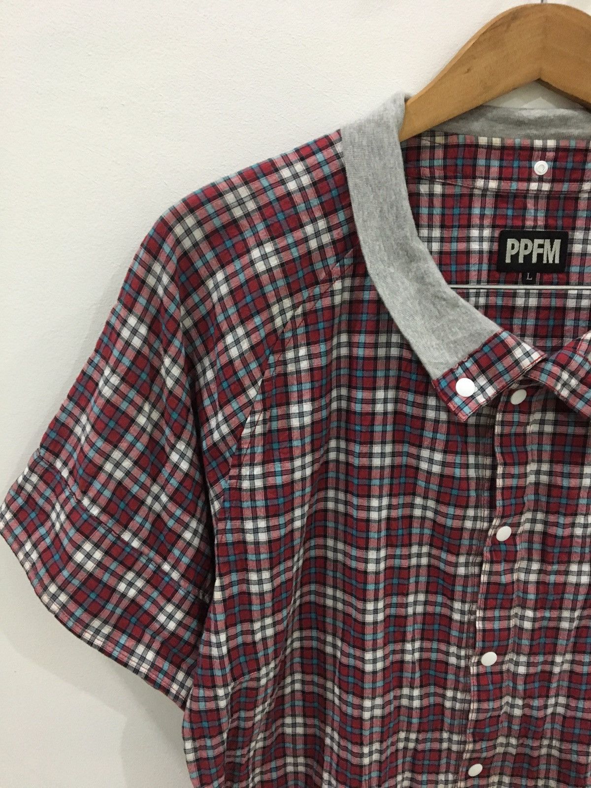 Japanese Brand PPFM - TARTAN PLAID CHECK BUTTON UP SHIRT Size US L / EU 52-54 / 3 - 5 Thumbnail