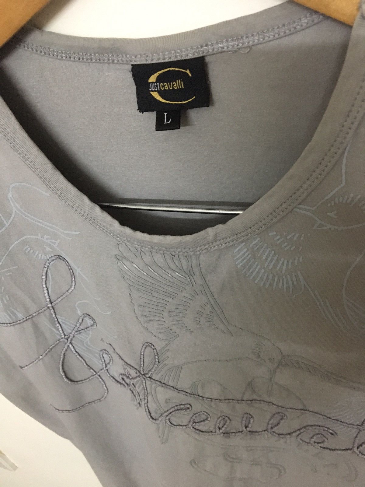 Just Cavalli JUST CAVALLI - EMBROIDERED BIRD PATTERN T-SHIRT Size US L / EU 52-54 / 3 - 4 Thumbnail