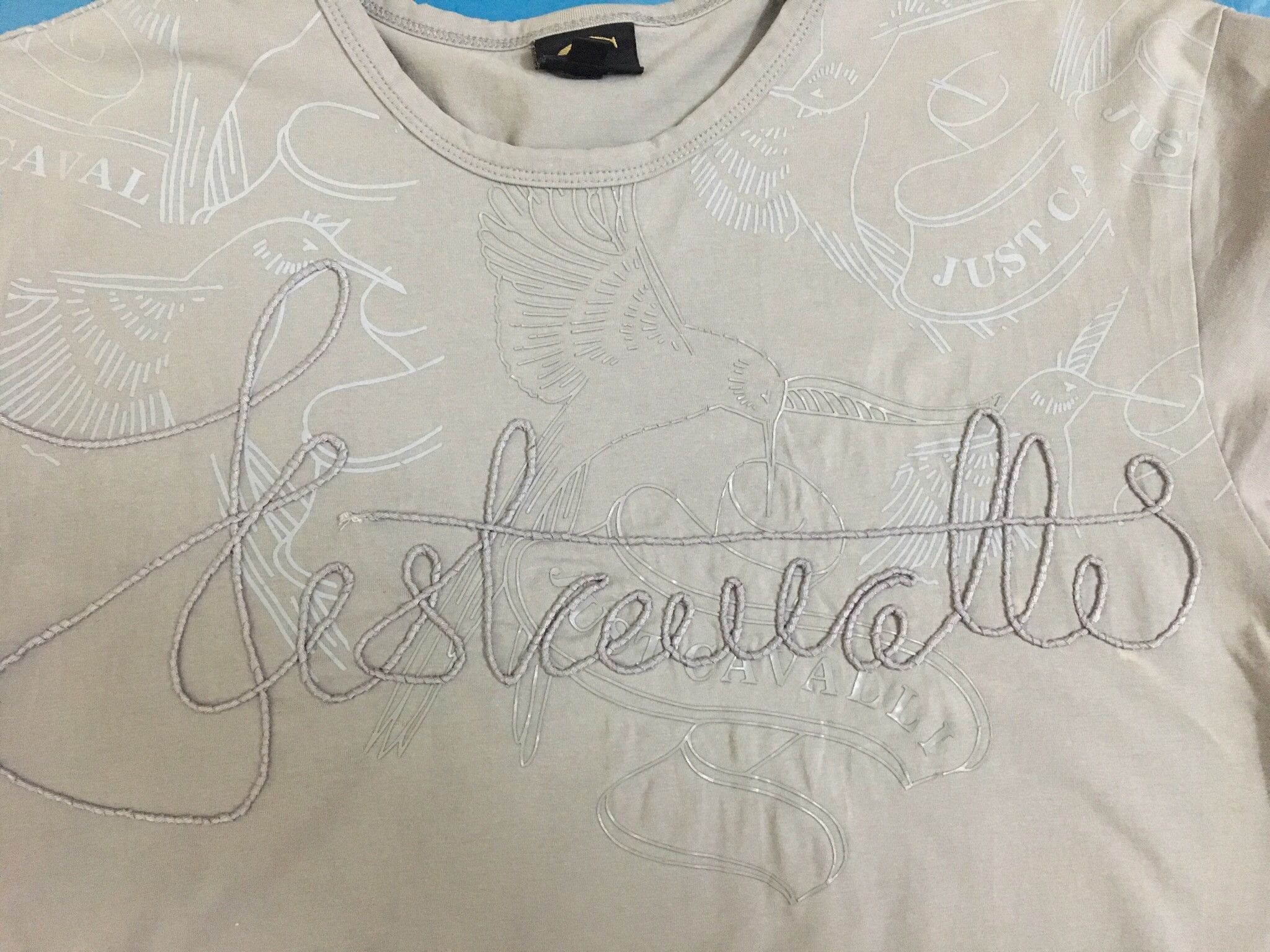 Just Cavalli JUST CAVALLI - EMBROIDERED BIRD PATTERN T-SHIRT Size US L / EU 52-54 / 3 - 5 Thumbnail