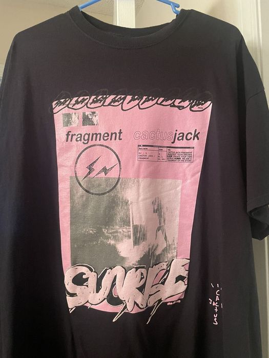 Cactus Jack for fragment pink sunrise Blue T-shirt, hoodie