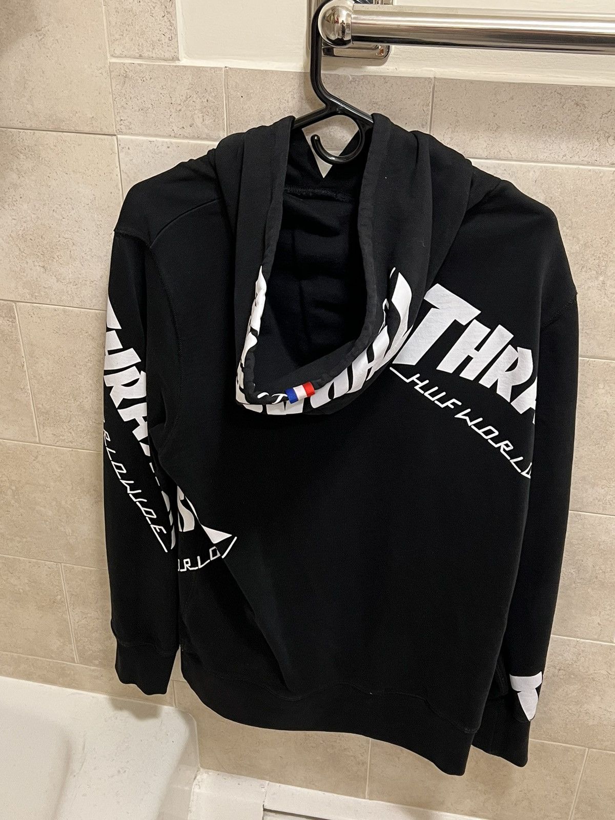 Huf x thrasher tds allover black hoodie online