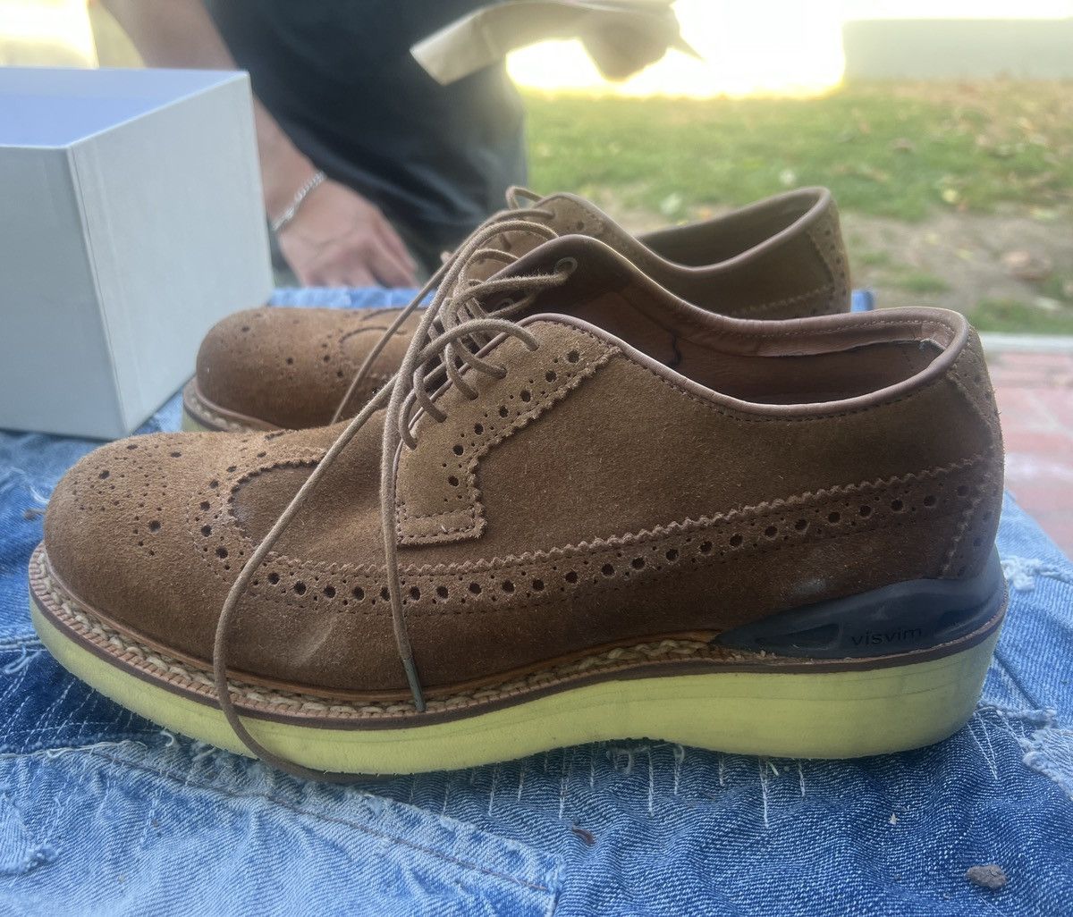 Visvim Visvim Patrician Wt Folk Suede Wingtip Brogues | Grailed