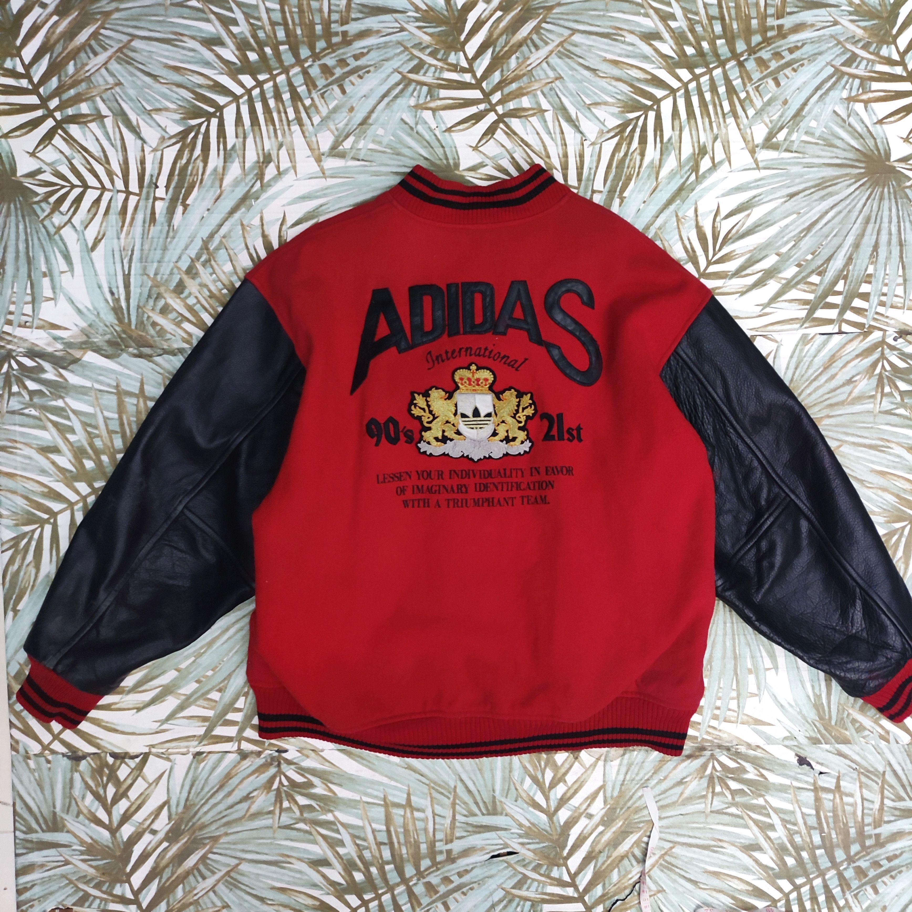 Adidas × Vintage Vintage Embroidered Adidas Sport Varsity Jacket Size US L / EU 52-54 / 3 - 1 Thumbnail